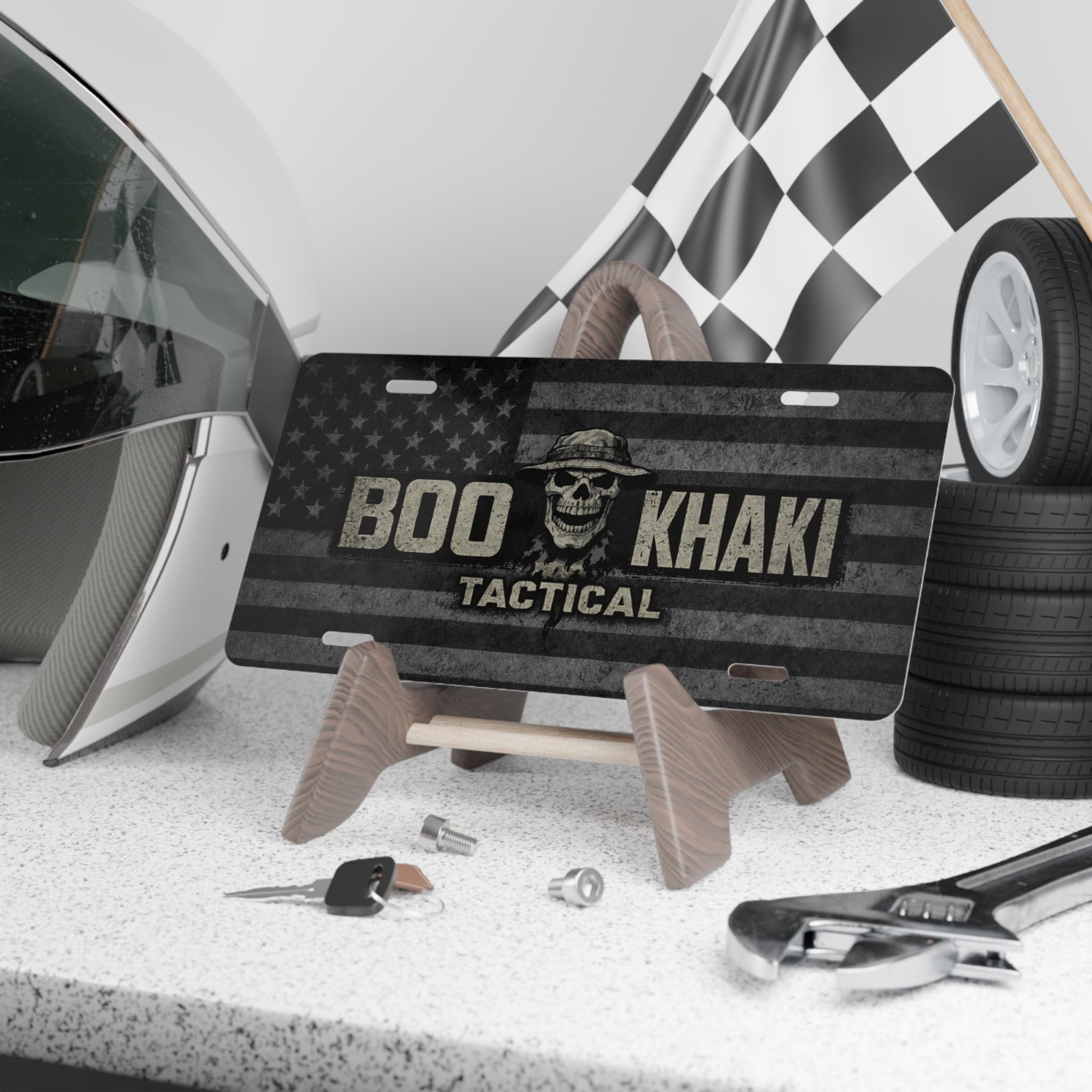 Boo-Khaki License Plate