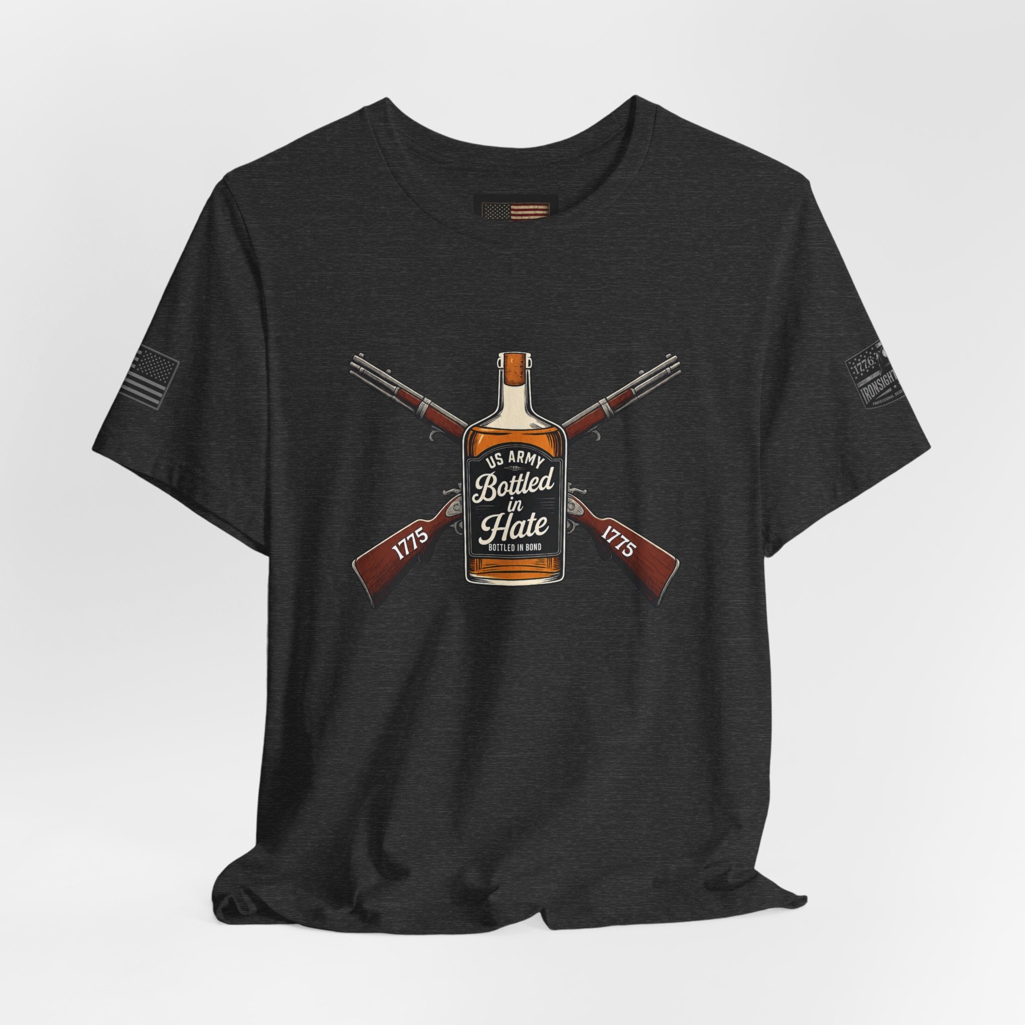 Bottled in Hate Army Whiskey T-Shirt