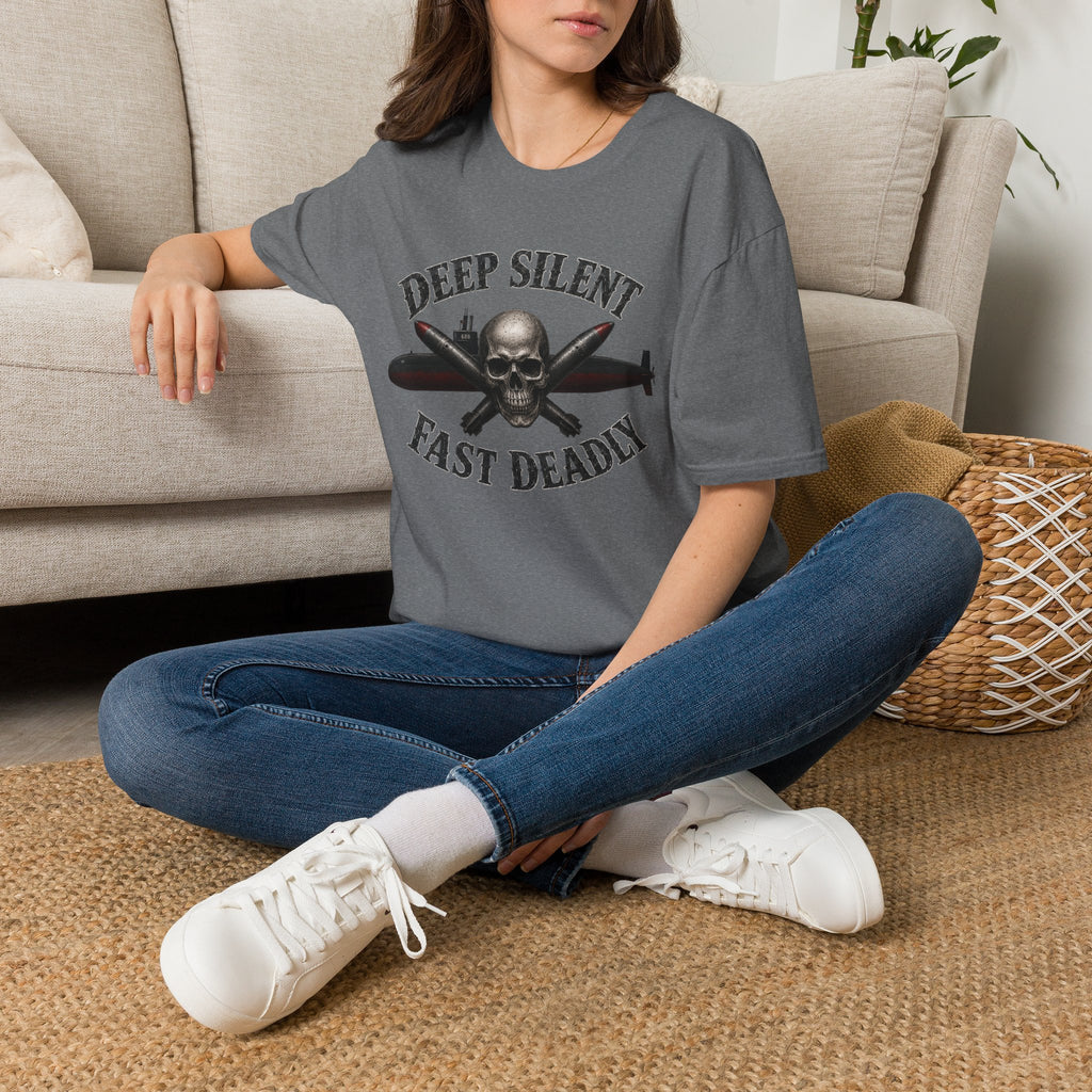 Deep, Silent, Fast Deadly US Navy Submariner Graphic Front T-Shirt