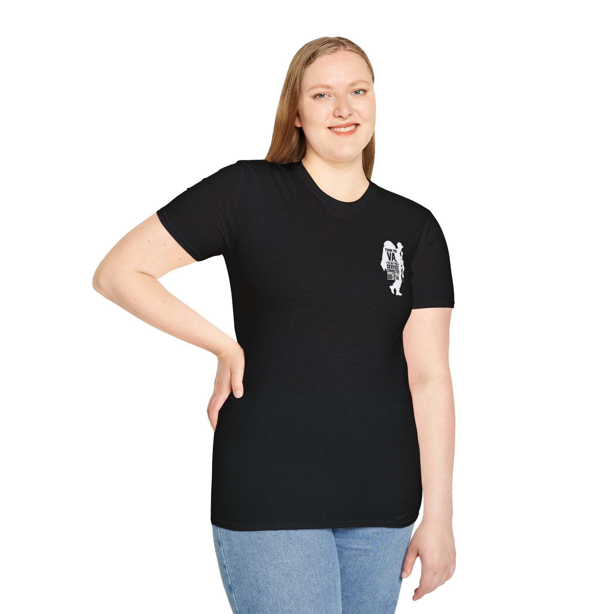 DD-214 Service Connected T-Shirt (White Graphic)