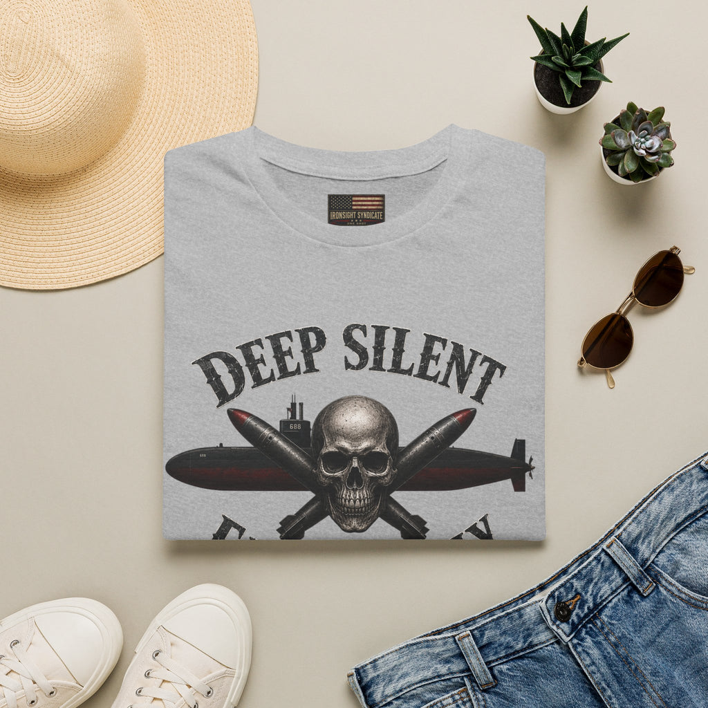 Deep, Silent, Fast Deadly US Navy Submariner Graphic Front T-Shirt