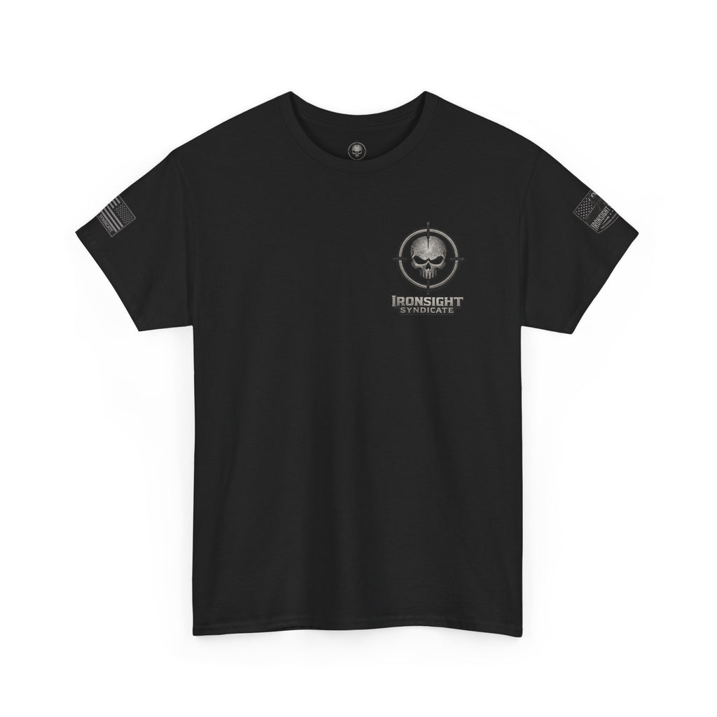 The Devil Whispered T-Shirt — Tactical Skull Target Logo Tee