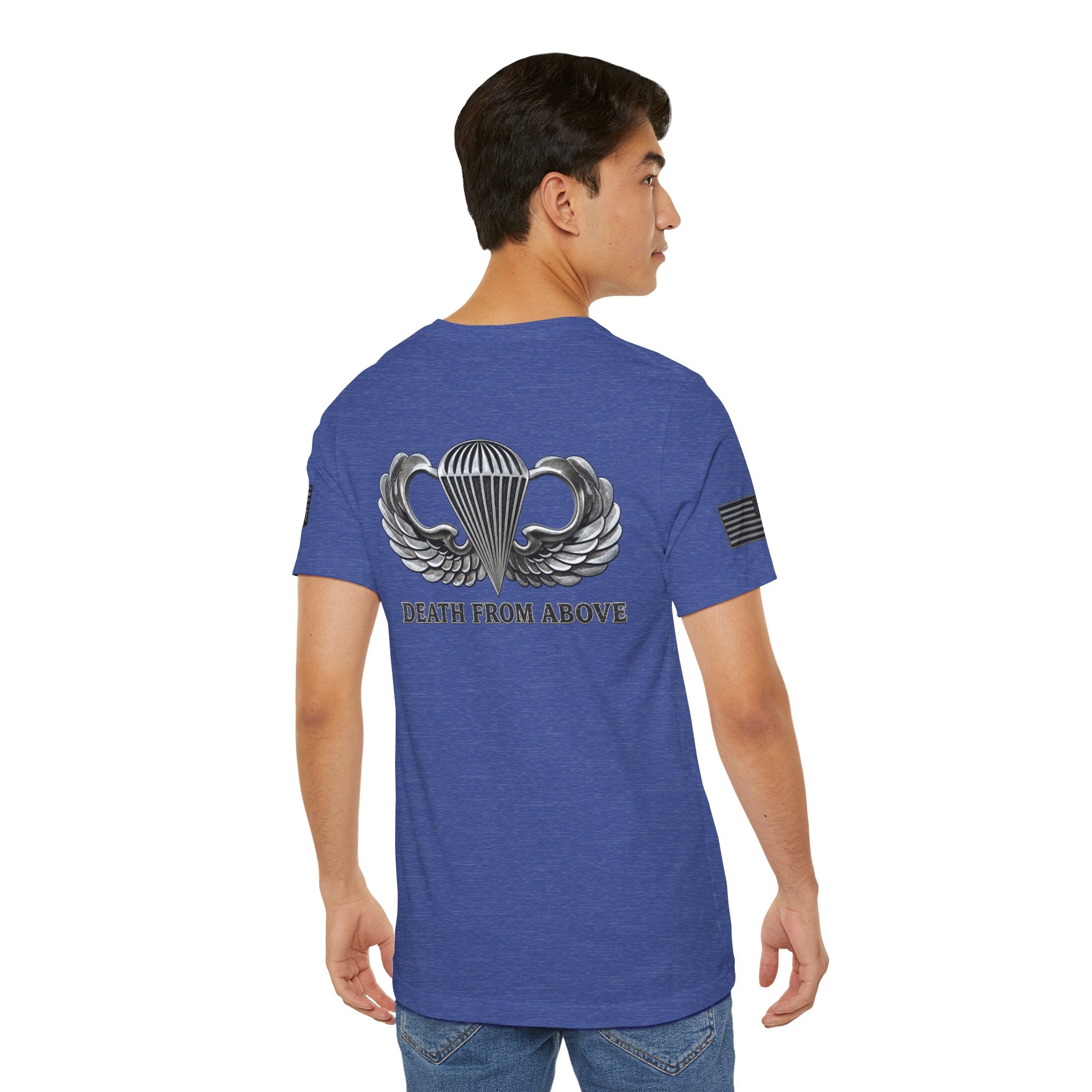 Airborne, Death From Above T - US Army Airborne Wings Veteran T-Shirt | Ironsight Syndicate
