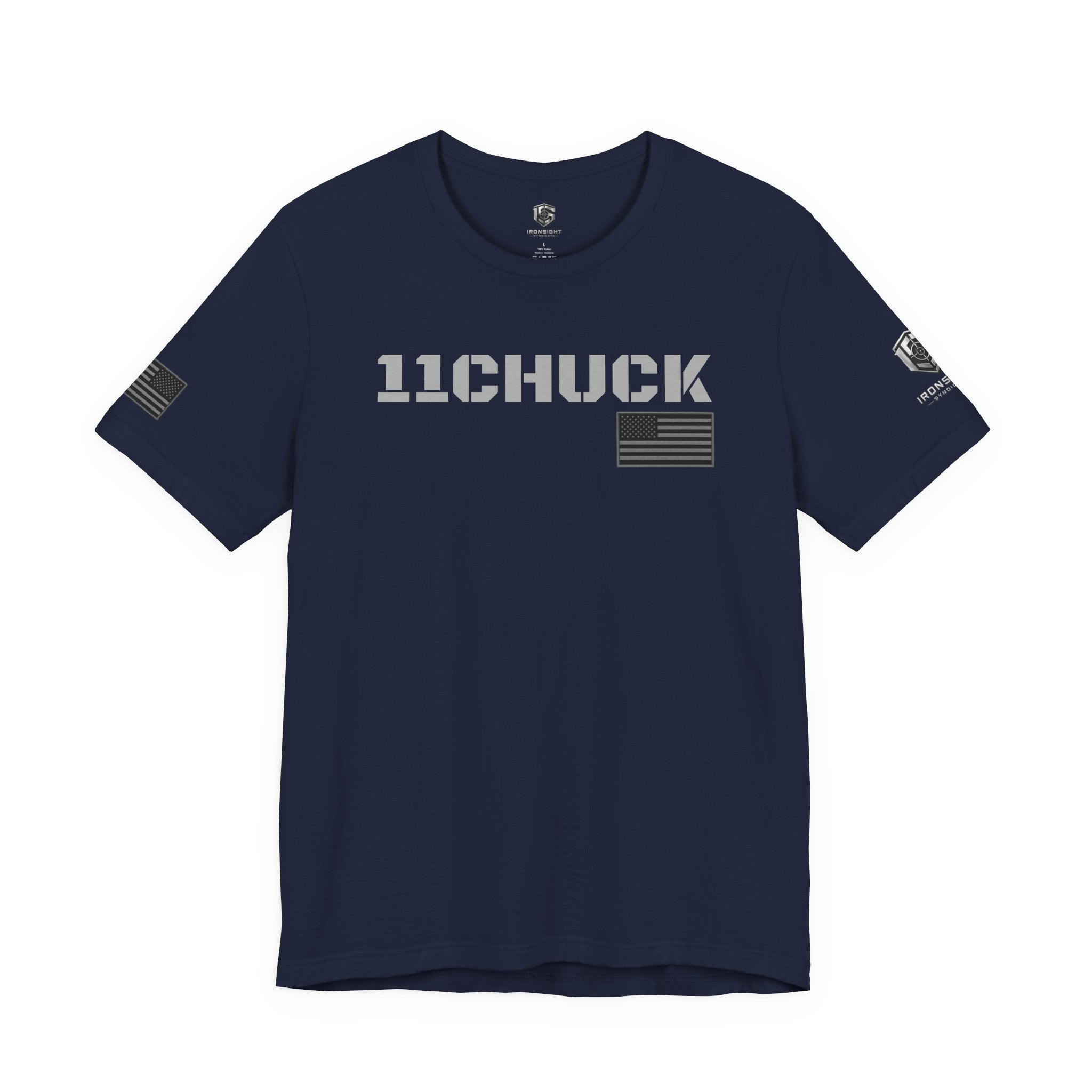 11Chuck Indirect Fire Infantryman Inspired Patriotic T-Shirt - Navy | Ironsight Syndicate