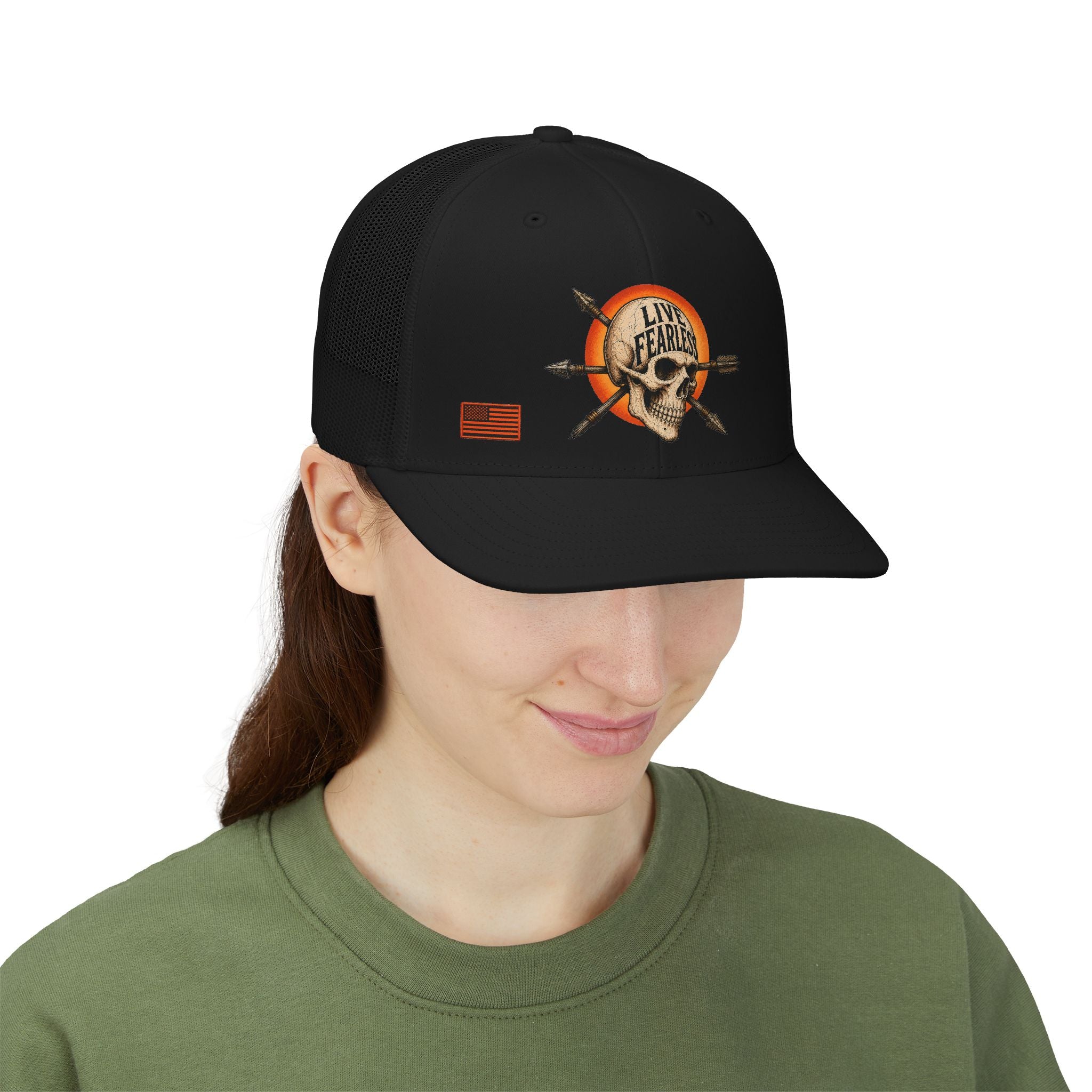 Live Fearless – Ancient Warrior Skull T-Shirt