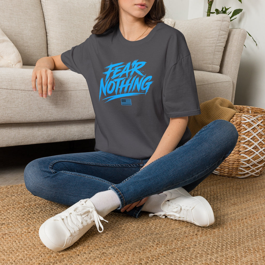 Fear Nothing/Live Fearless Blue – Premium Graphic T-Shirt | Ironsight Syndicate