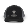 Ironsight Syndicate Tactical Skull Trucker Cap - Black / Charcoal | Ironsight Syndicate