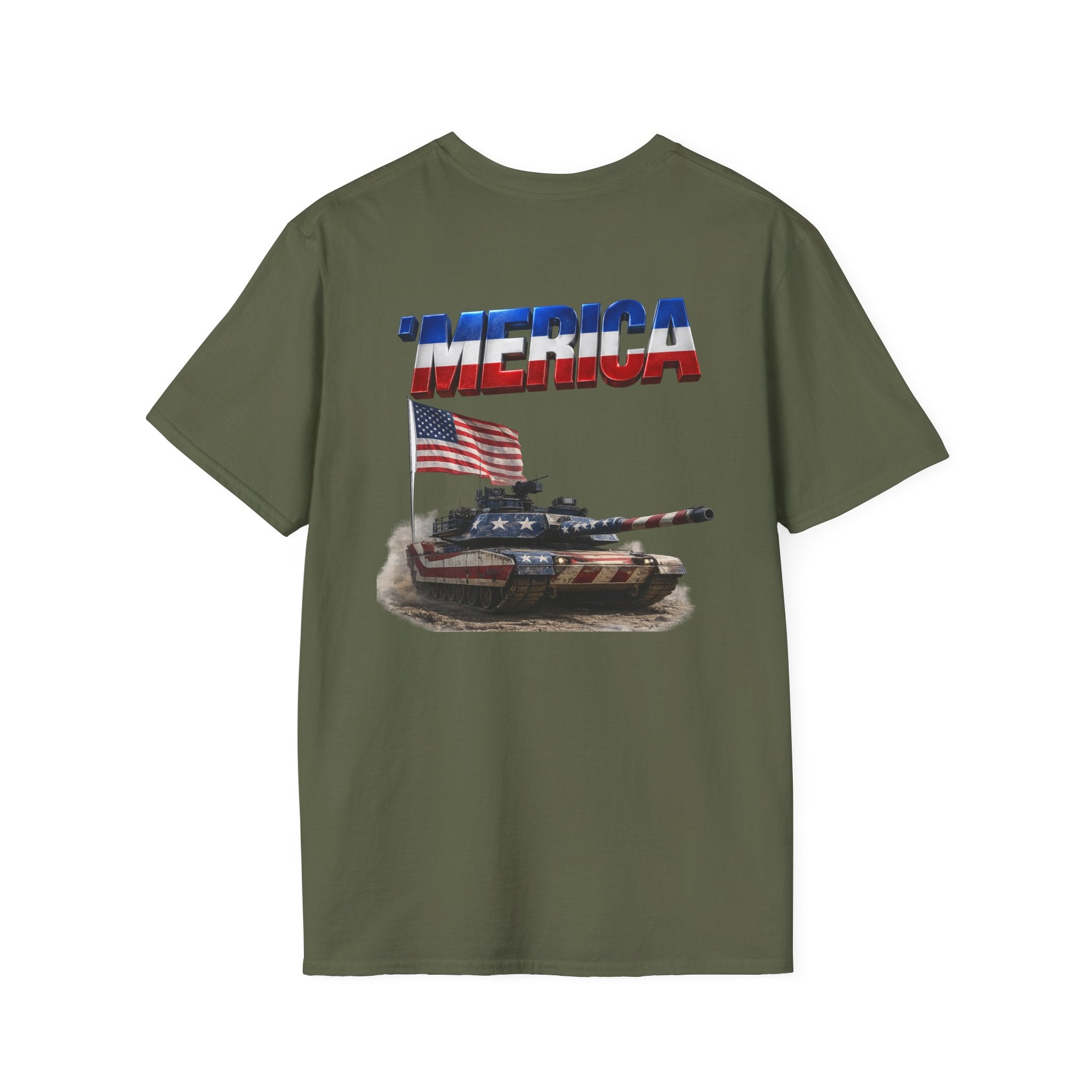 M1 Abrams Patriotic Ironsight Syndicate T-Shirt | Patriotic Military Graphic Tee for Veterans & Patriots, Adult (13 and up), unisex