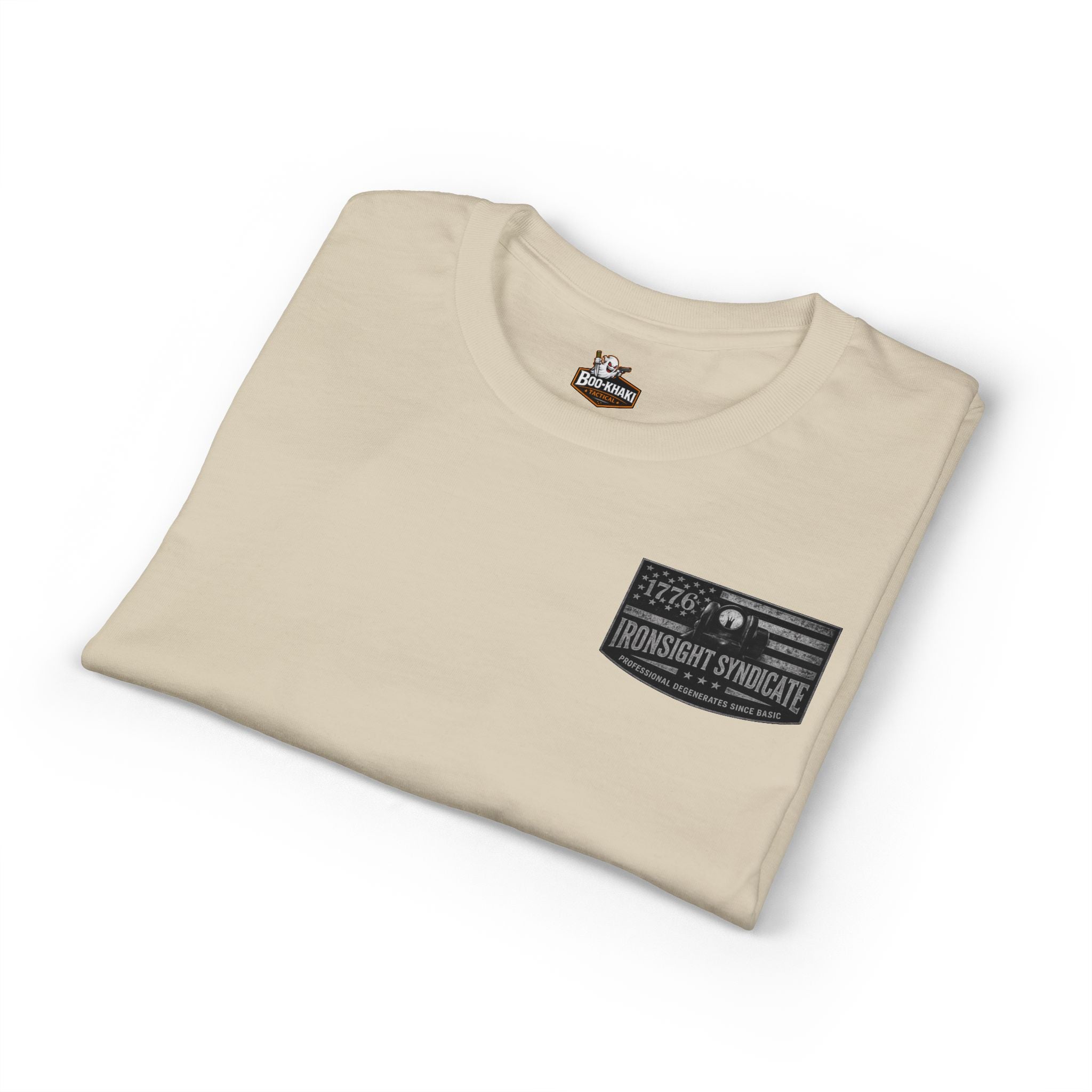 Machine gun George Washington  T-Shirt | Patriotic Military Graphic Tee for Veterans & Patriots, Adult (13 and up), unisex