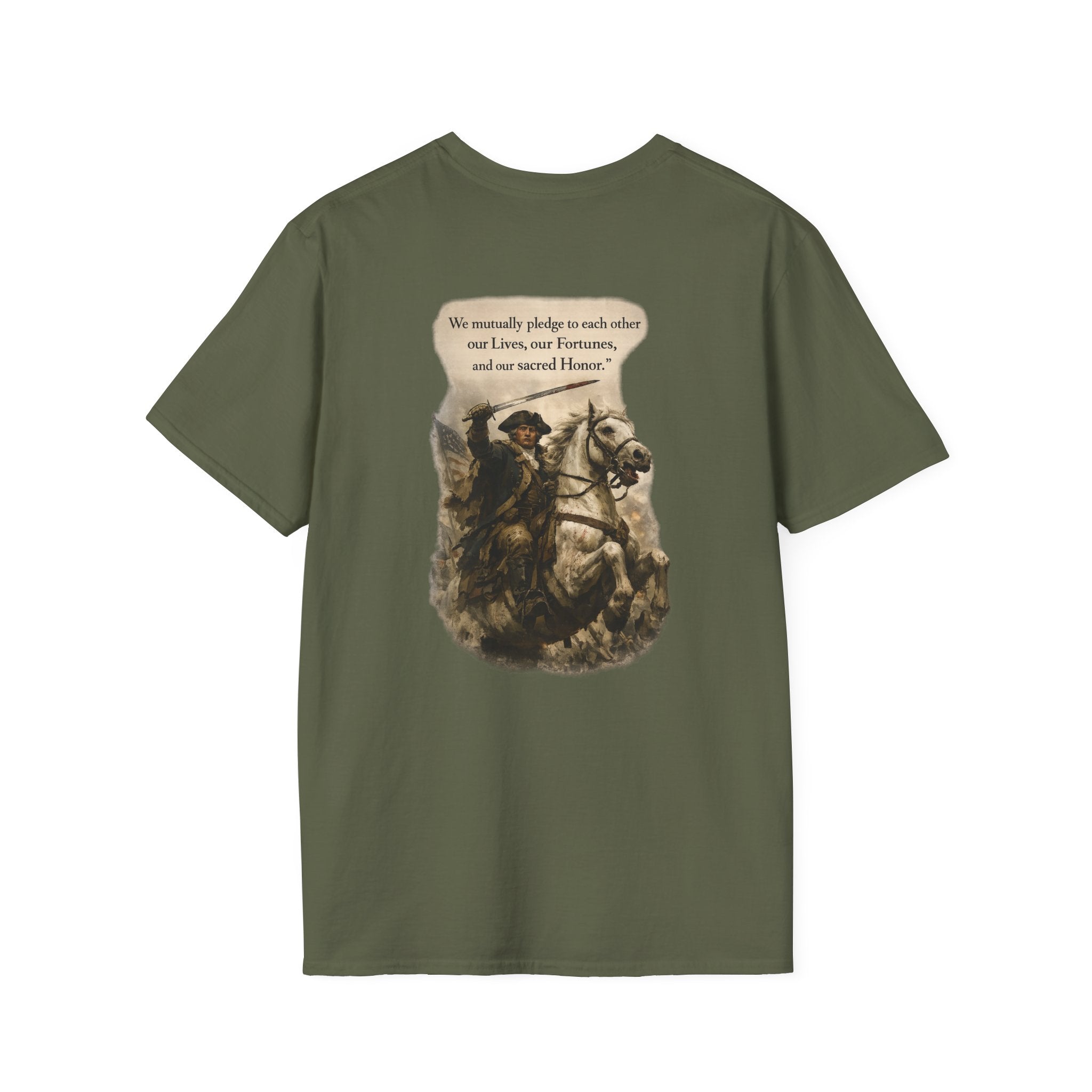 July 4th George Washington T-Shirt | Patriotic Military Graphic Tee for Veterans & Patriots, Adult (13 and up), unisex