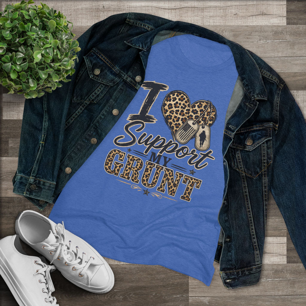 I Support My Grunt Tee — Women's Military Spouse Graphic Shirt