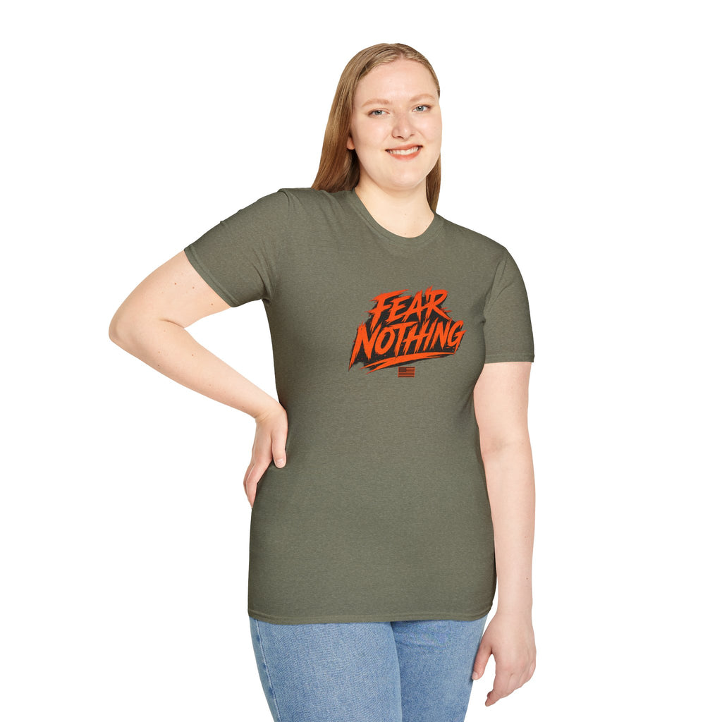 Fear Nothing (Orange) Military-Inspired Graphic T-Shirt | Ironsight Syndicate