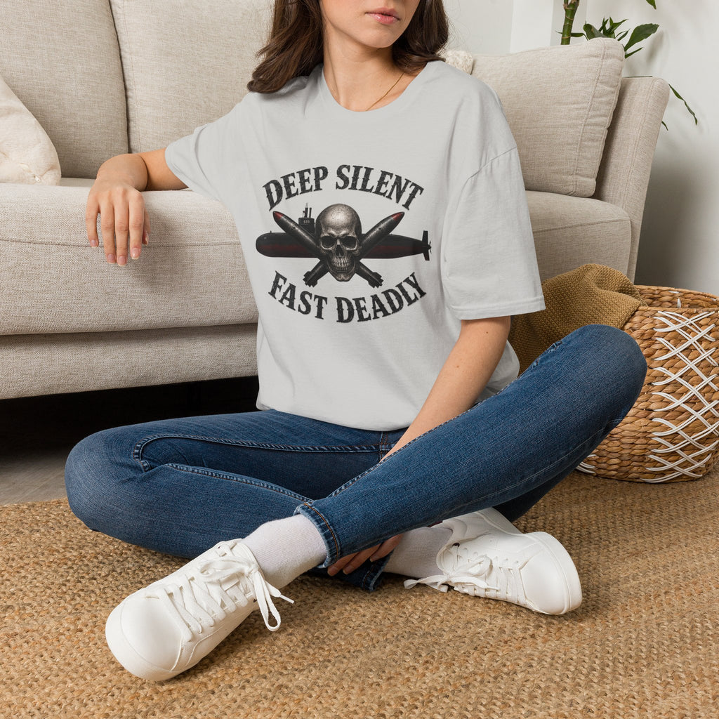 Deep, Silent, Fast Deadly US Navy Submariner Graphic Front T-Shirt