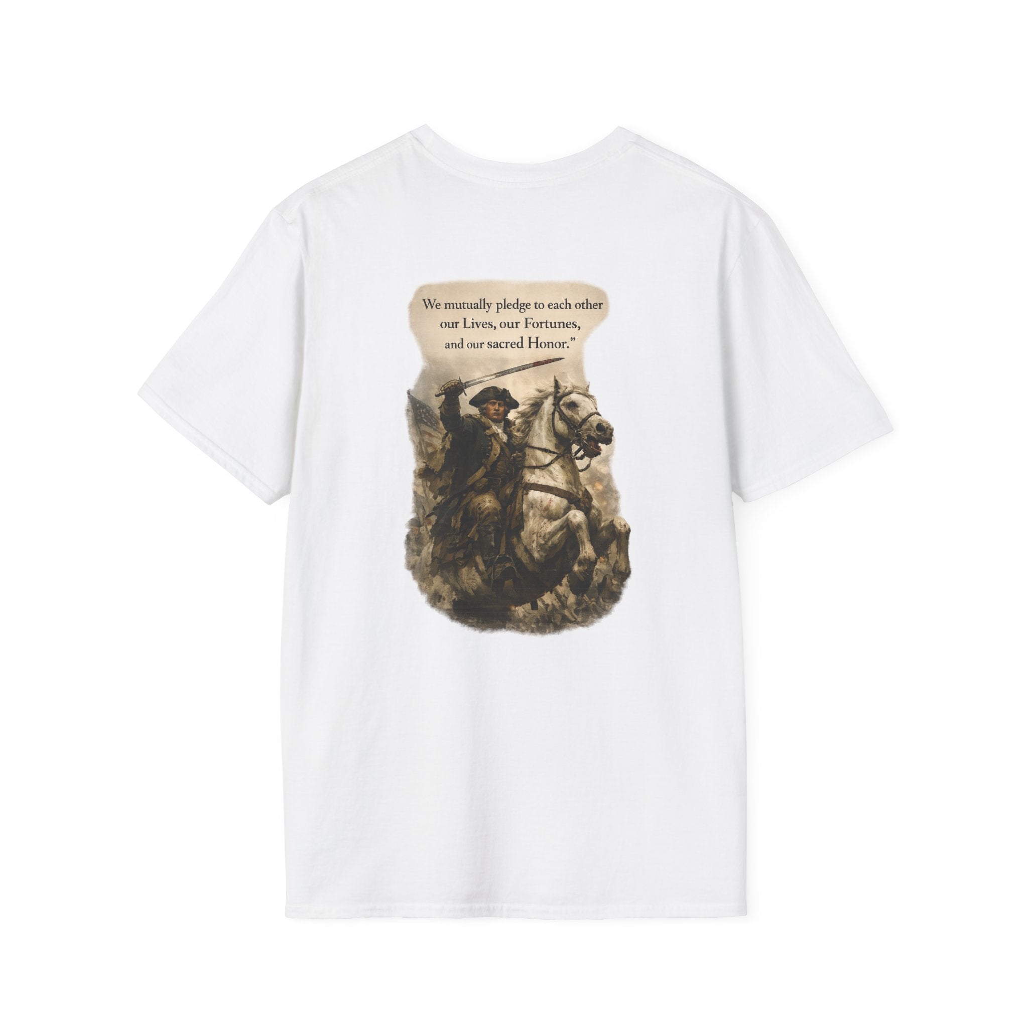 July 4th George Washington T-Shirt | Patriotic Military Graphic Tee for Veterans & Patriots, Adult (13 and up), unisex