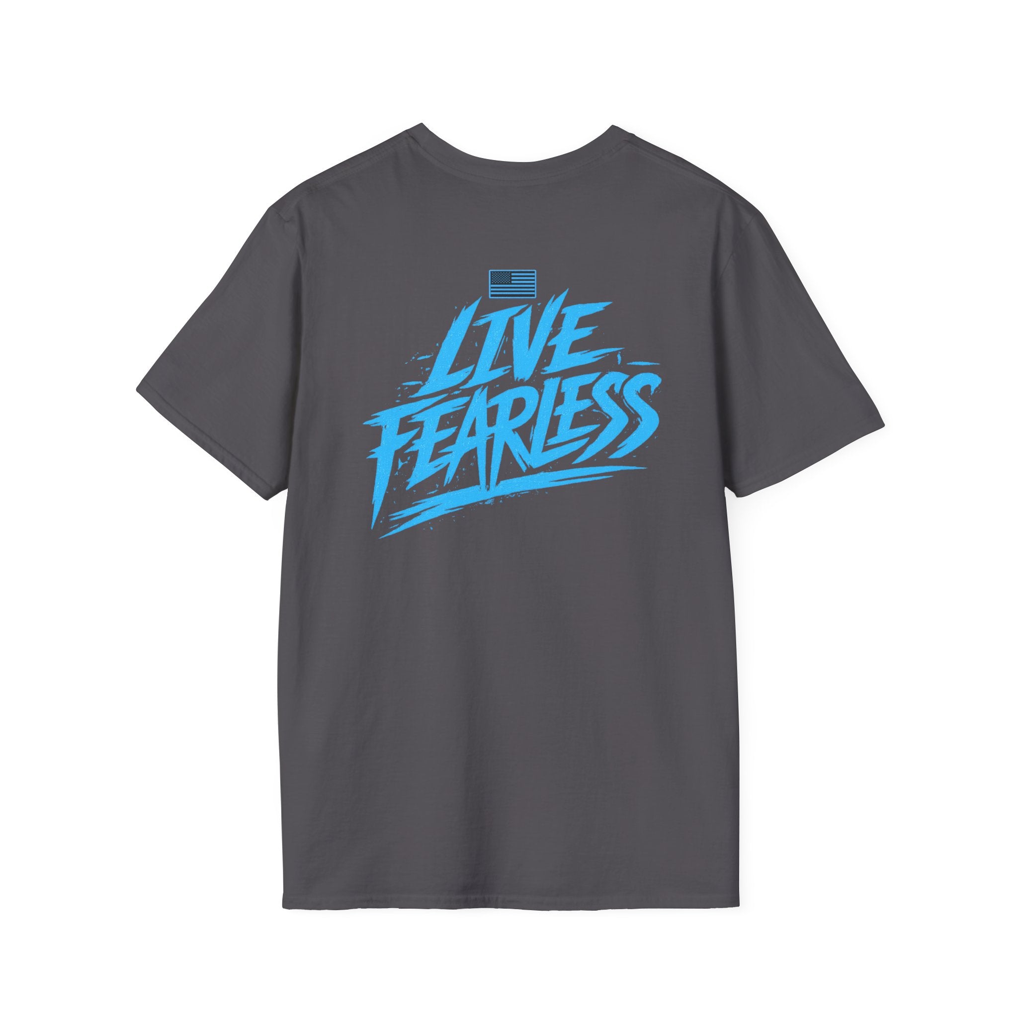 Fear Nothing/Live Fearless Blue – Premium Graphic T-Shirt | Ironsight Syndicate