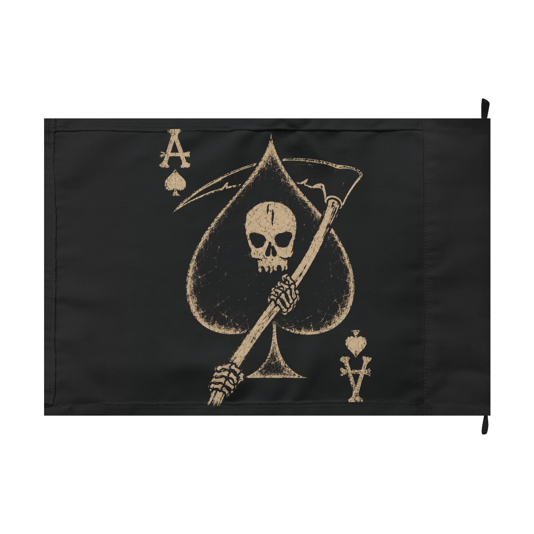 Vietnam Inspired Death Card Ace of Spades Double-Sided Flag - Detail 1 | Ironsight Syndicate
