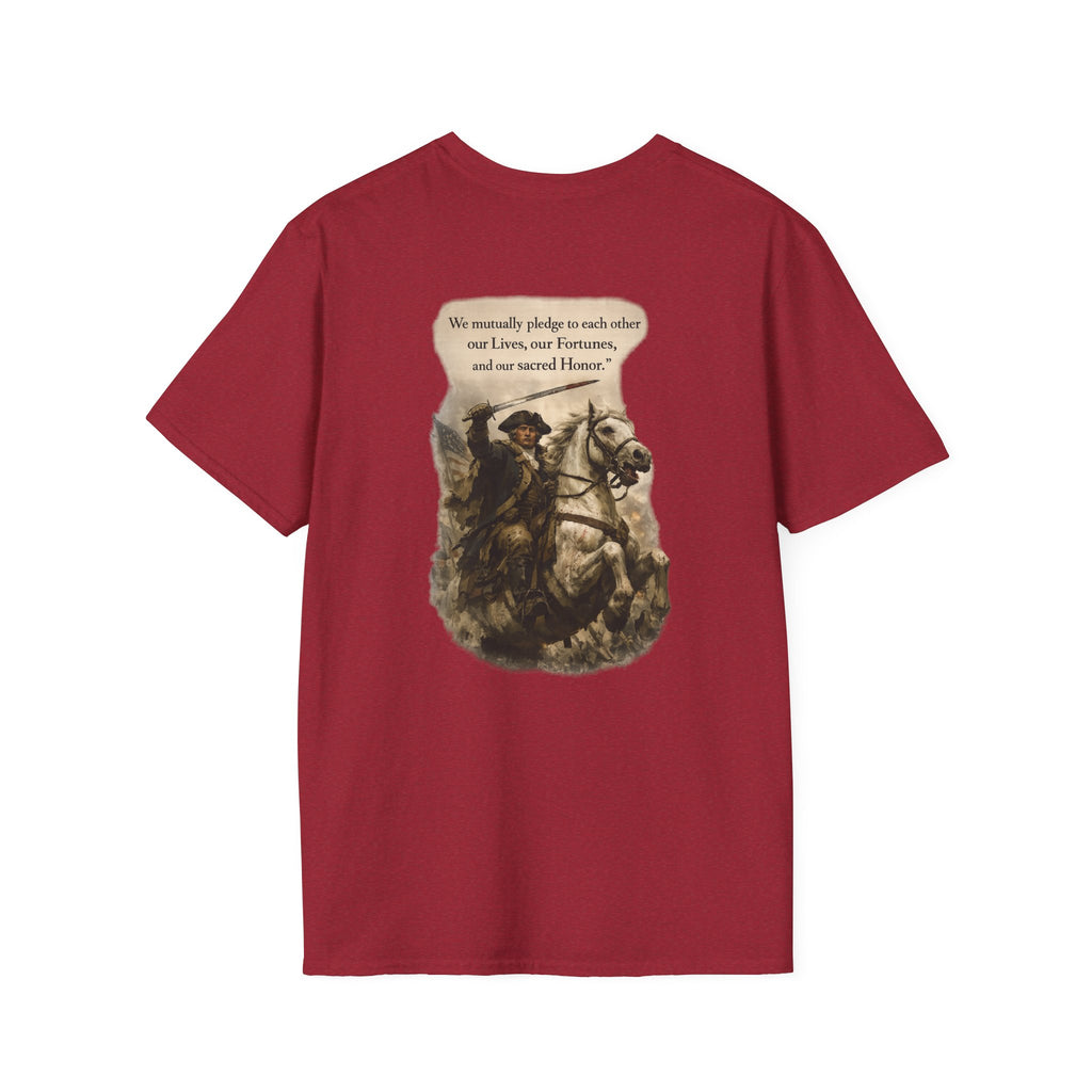 July 4th George Washington T-Shirt | Patriotic Military Graphic Tee for Veterans & Patriots, Adult (13 and up), unisex