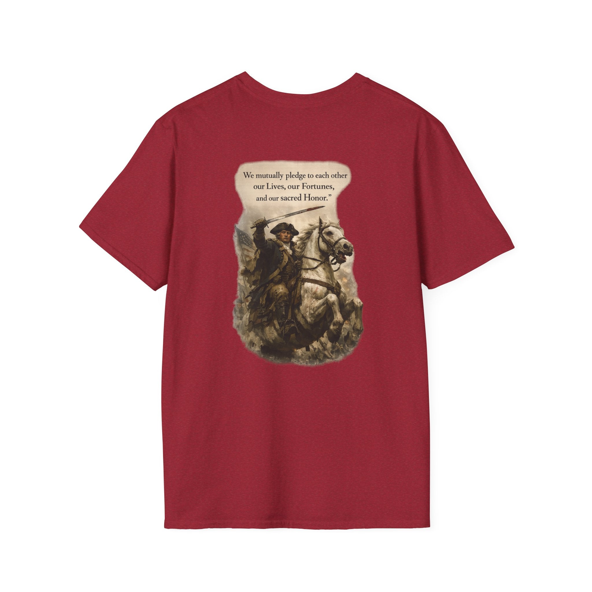 July 4th George Washington T-Shirt | Patriotic Military Graphic Tee for Veterans & Patriots, Adult (13 and up), unisex