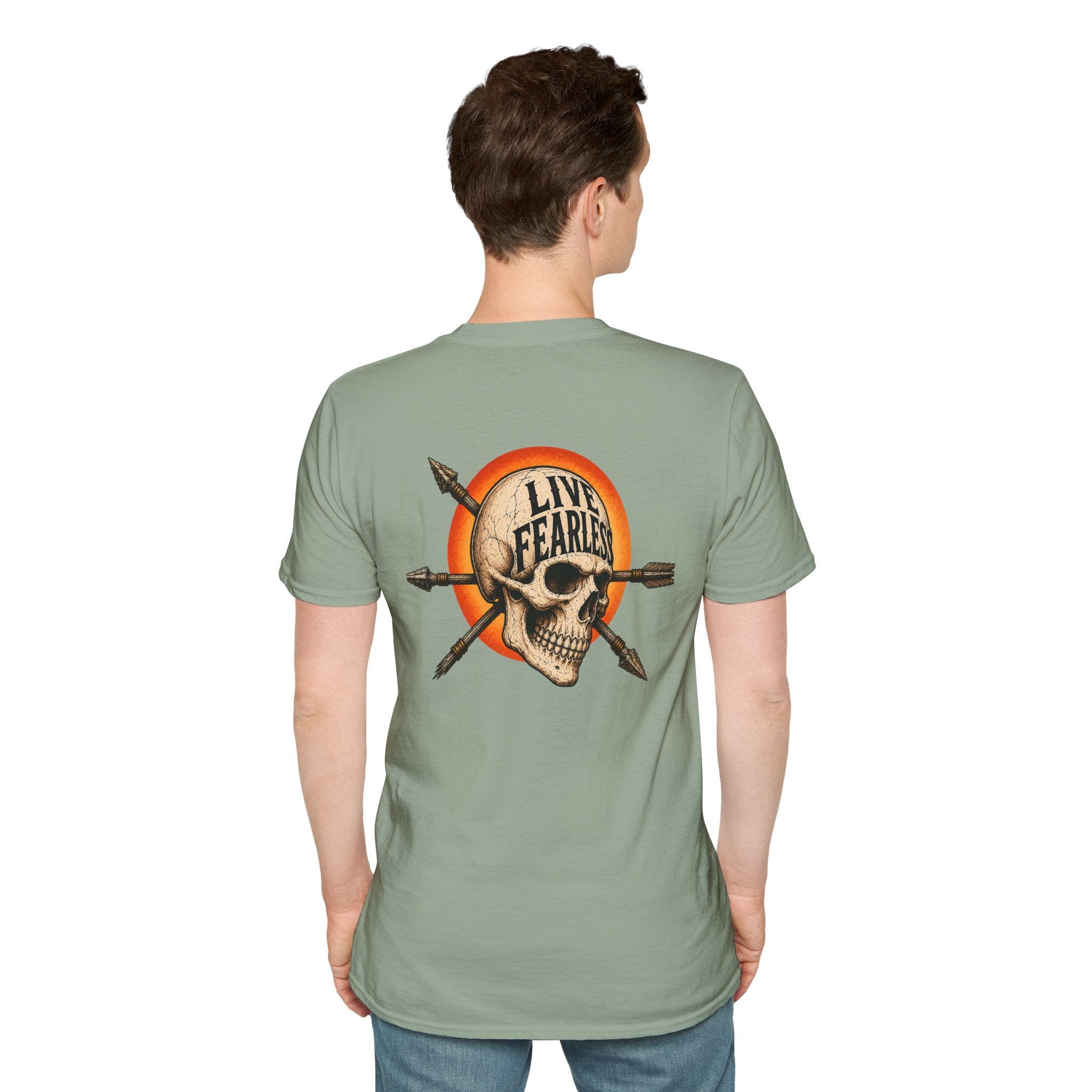 Live Fearless – Ancient Warrior Skull T-Shirt