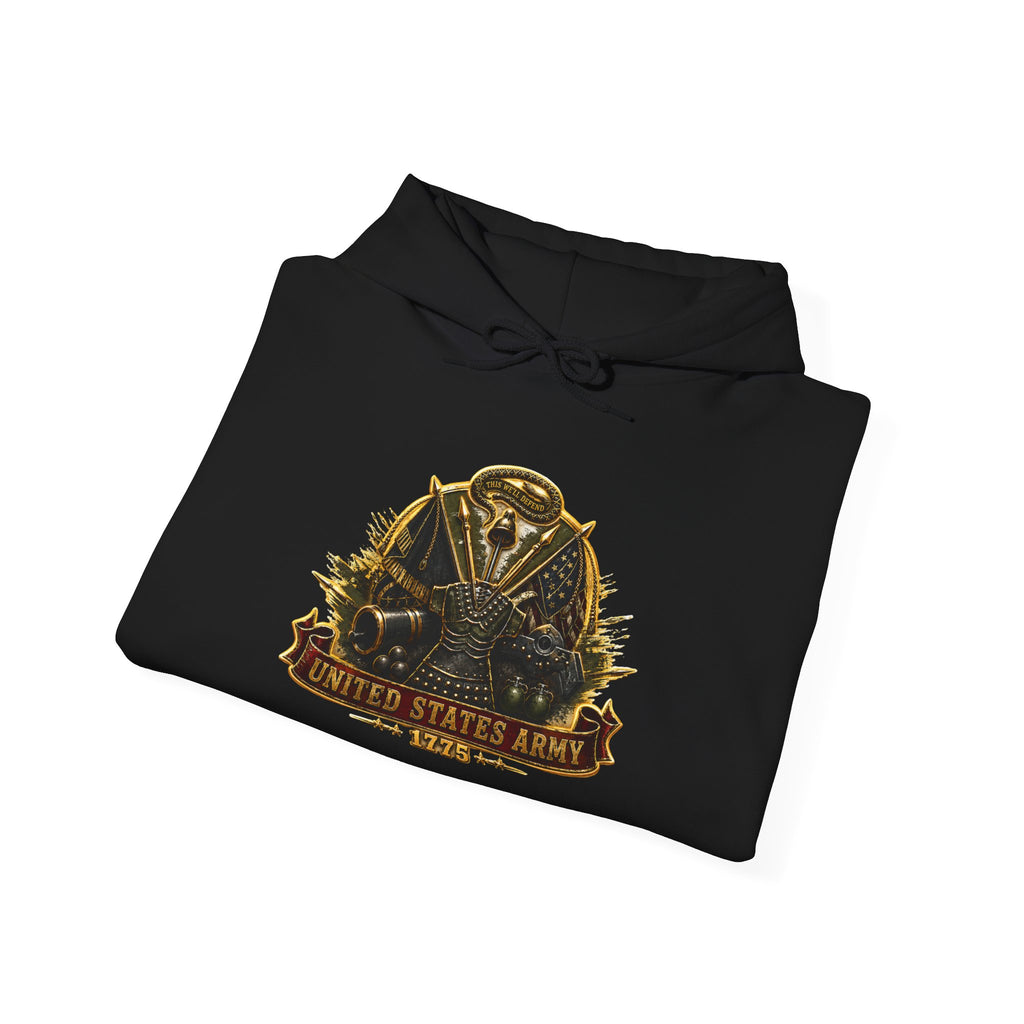 US Army Veteran Crest Graphic Hoodie – Premium Heavyweight Military Pride Sweatshirt