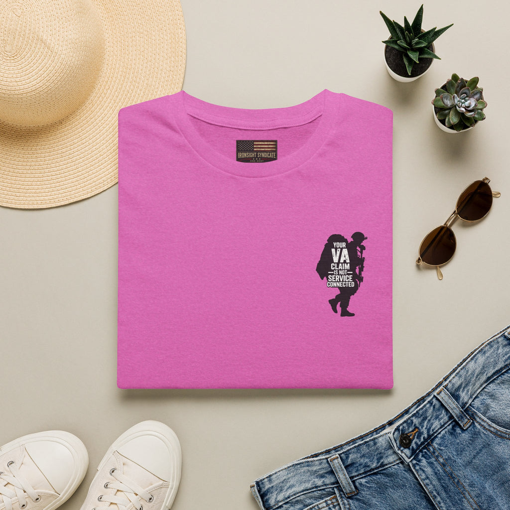 VA Tinnitus Claim is Not Service Connected T-Shirt - Heather Berry | Ironsight Syndicate