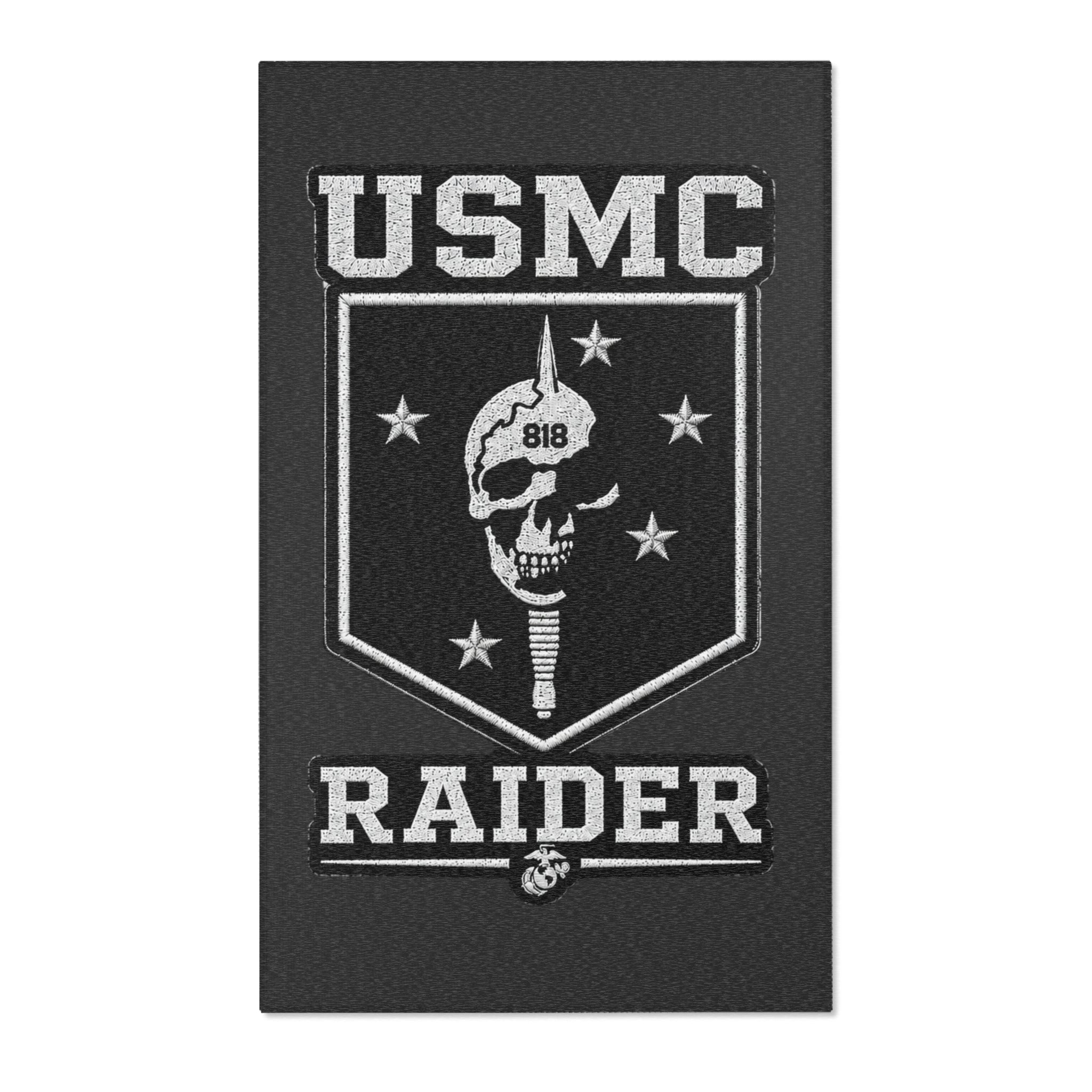 USMC Raider Area Rug — Military Honor Floor Mat — Marine Veteran Home Decor — Ironsight Syndicate - 2