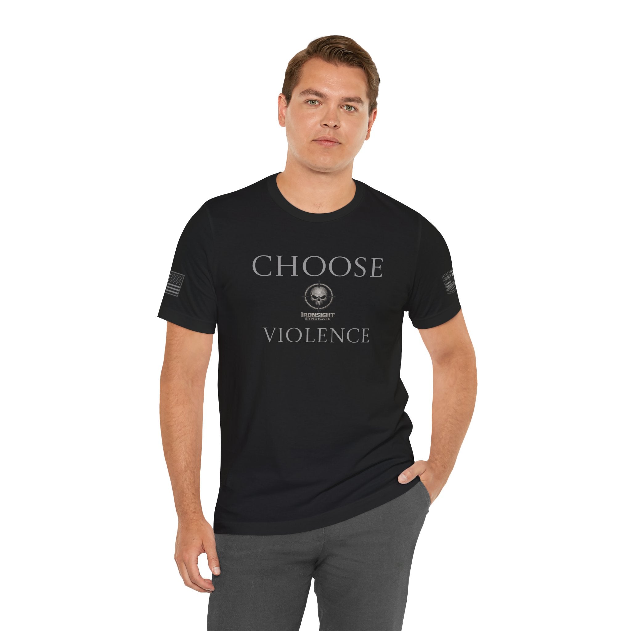 Combat Action Badge Choose Violence T-Shirt | Ironsight Syndicate