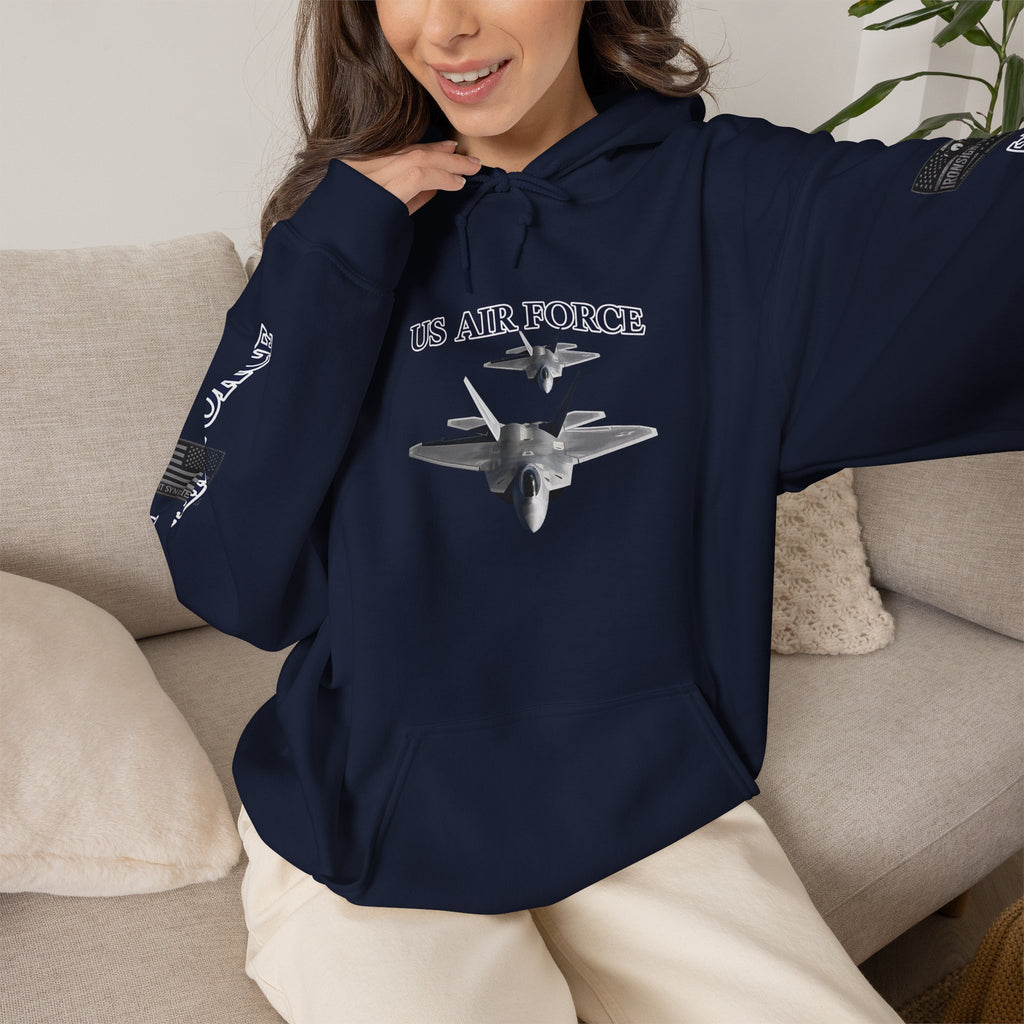F-22 Raptor USAF Stealth Fighter Jet Graphic Tee – Premium Air Force Pride T-Shirt for Veterans & Active Duty