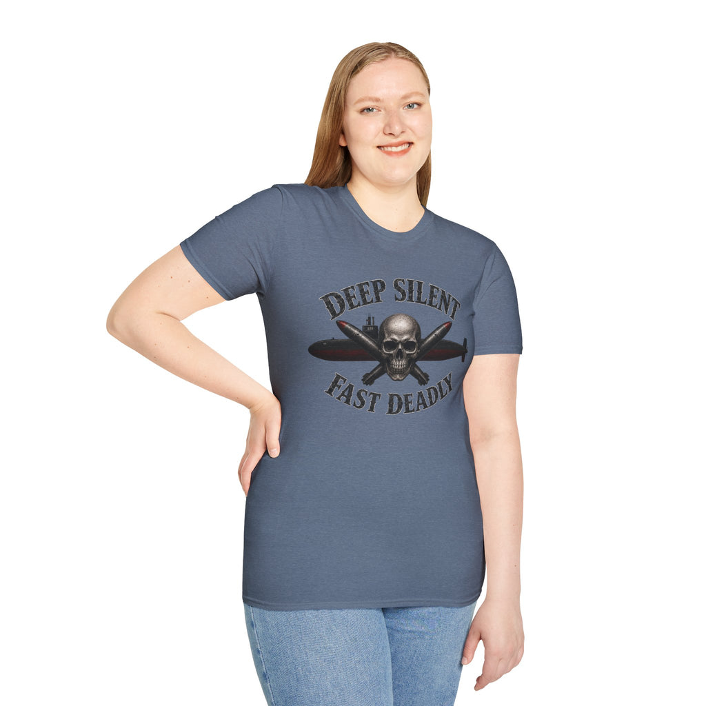 Deep, Silent, Fast Deadly US Navy Submariner Graphic Front T-Shirt