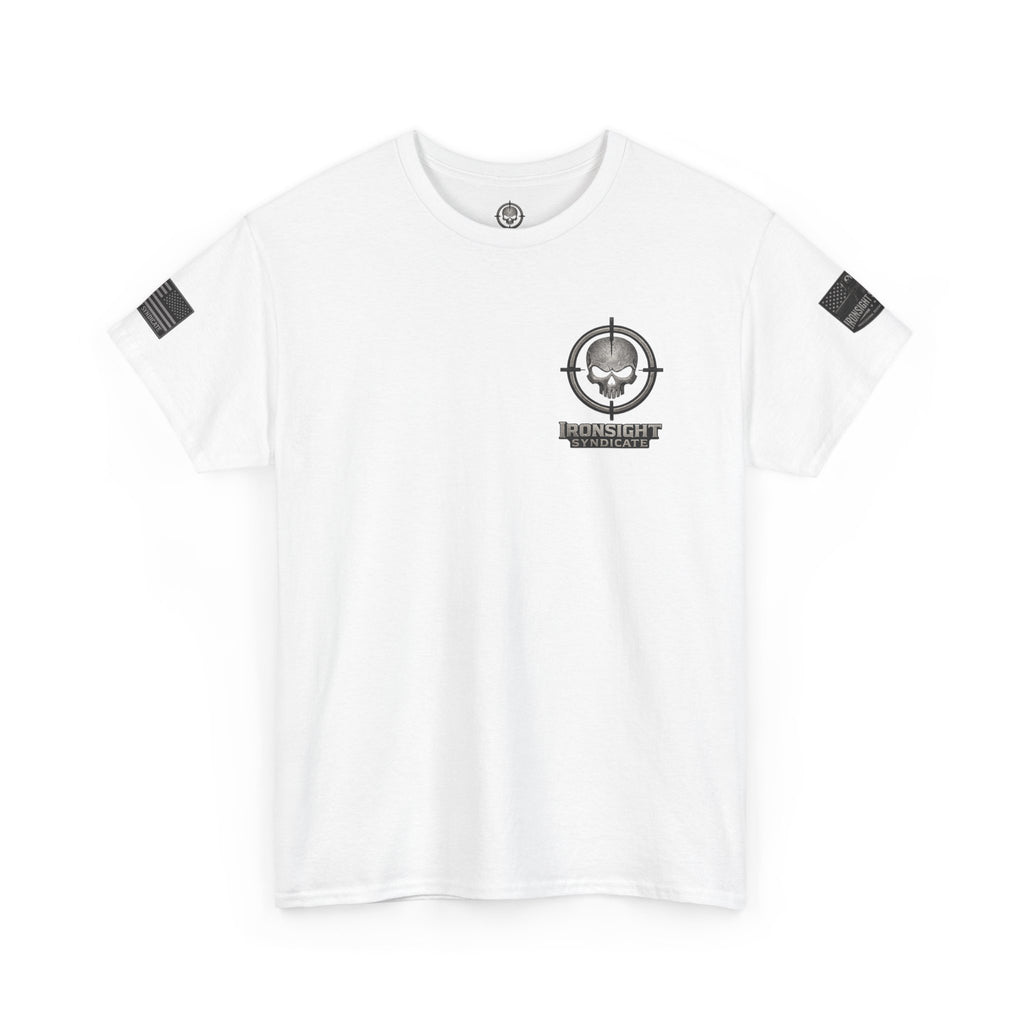 The Devil Whispered T-Shirt — Tactical Skull Target Logo Tee
