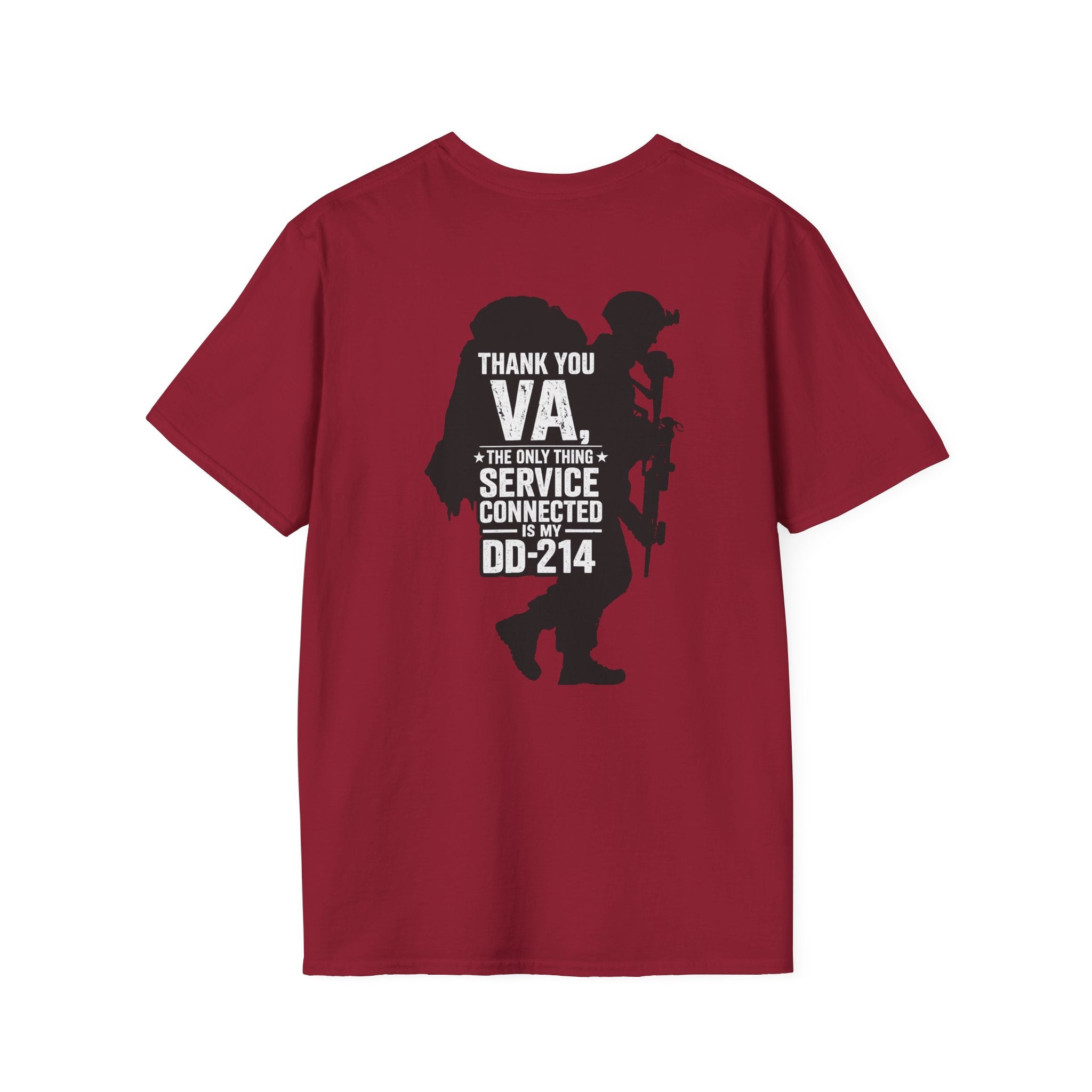 DD-214 Service Connected T-Shirt - Cardinal Red