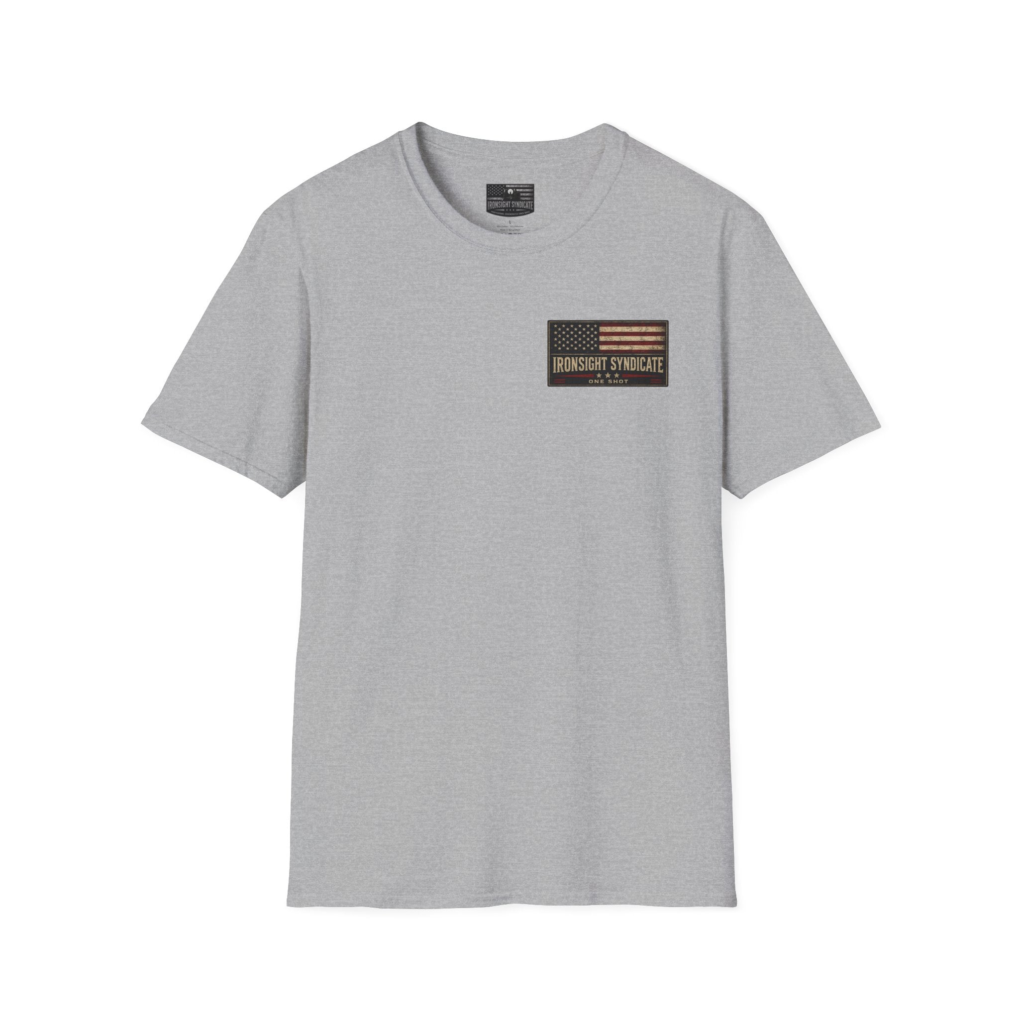 MH-60 Liberty Hawk! Patriotic Ironsight Syndicate T-Shirt | Patriotic Military Graphic Tee for Veterans & Patriots, Adult (13 and up), unisex