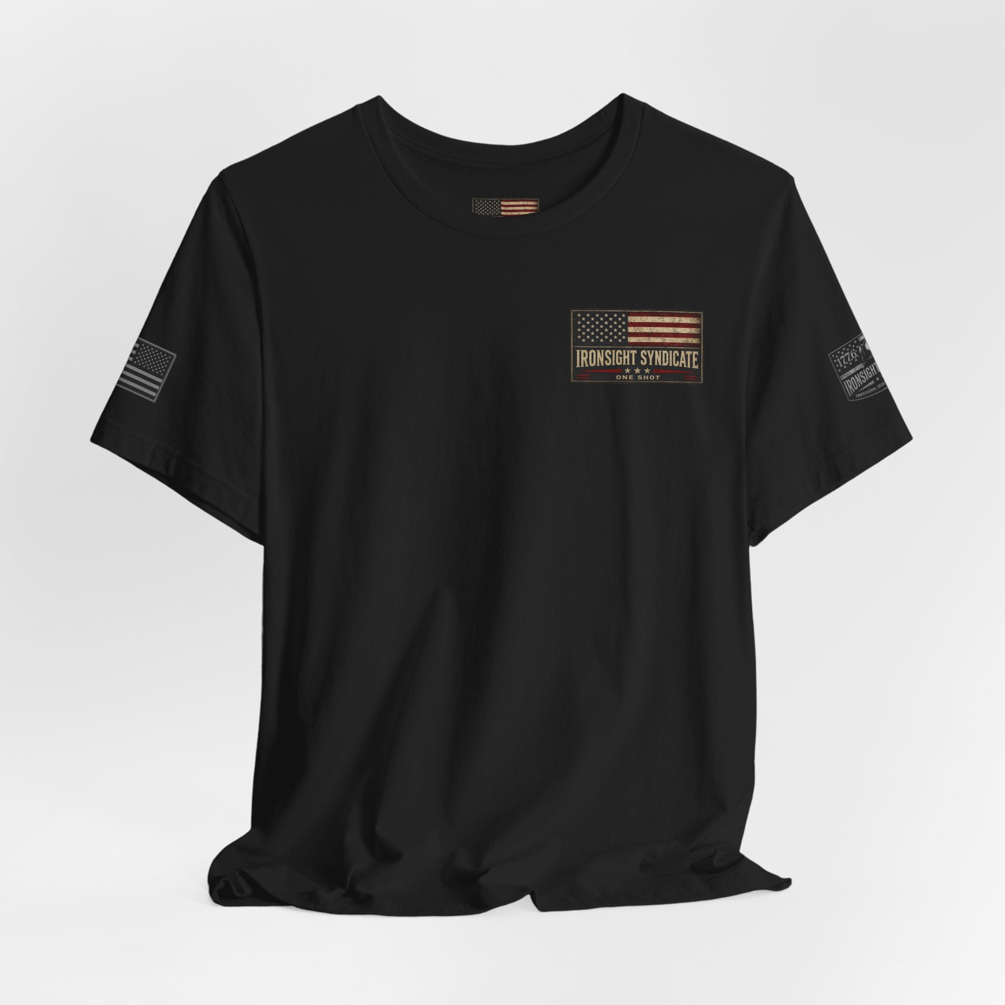 American Flag Skull T-Shirt | Patriotic Military Graphic Tee for Veterans & Patriots, Adult (13 and up), unisex