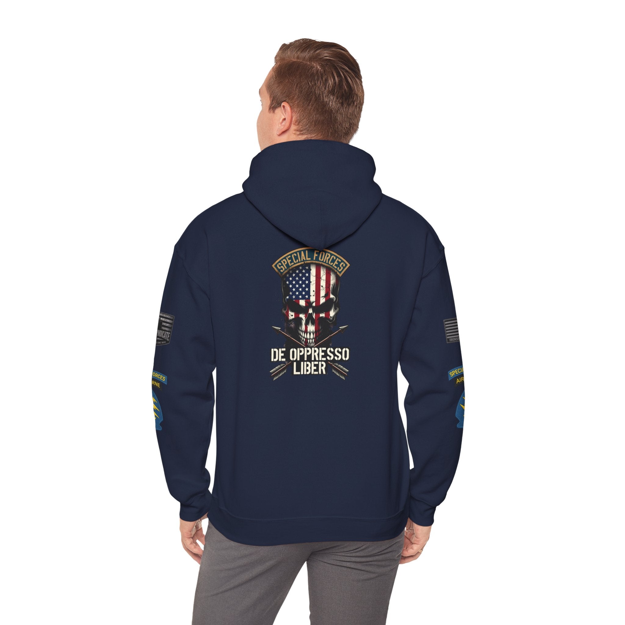 Special Forces De Oppresso Liber Hooded Sweatshirt - Navy | Ironsight Syndicate