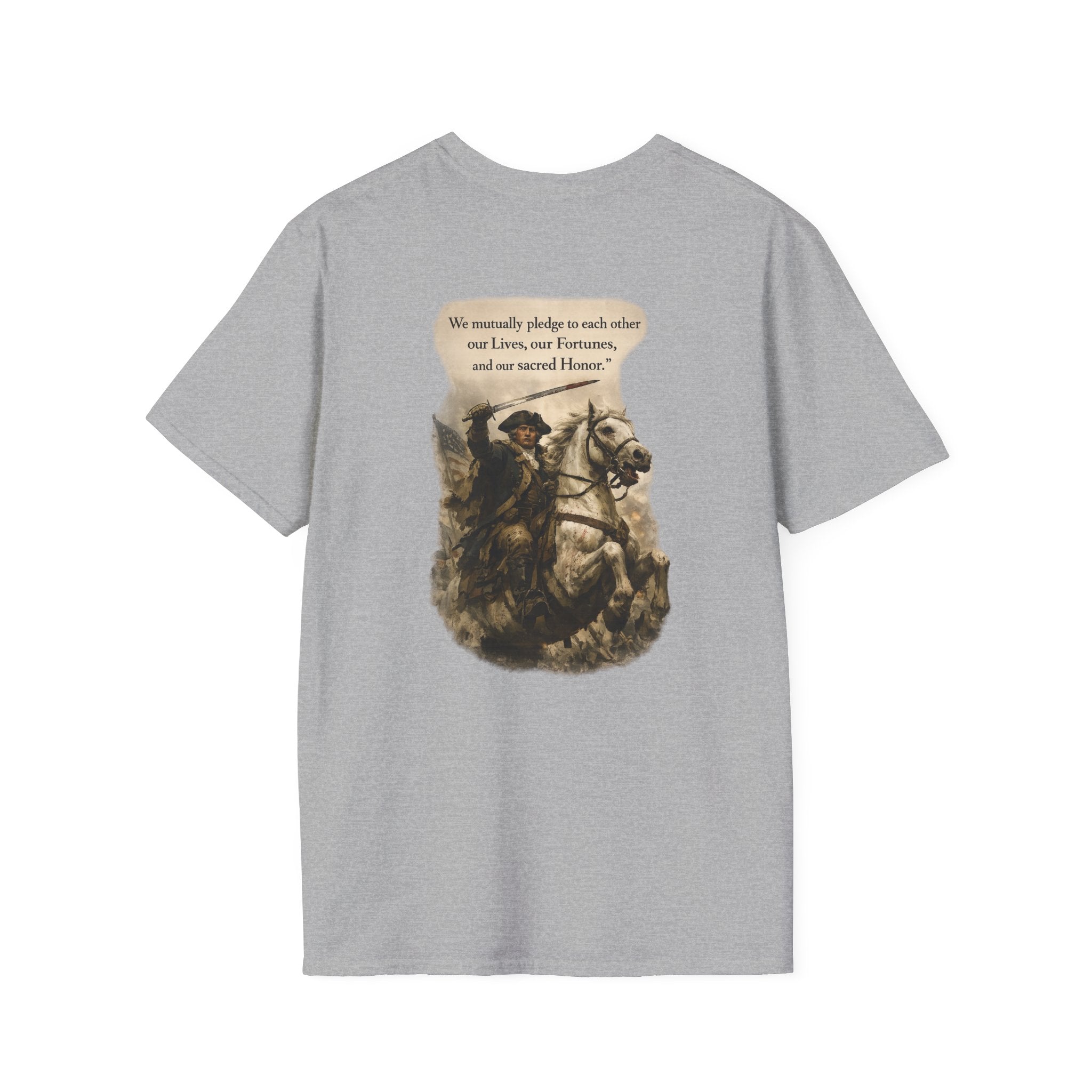 July 4th George Washington T-Shirt | Patriotic Military Graphic Tee for Veterans & Patriots, Adult (13 and up), unisex