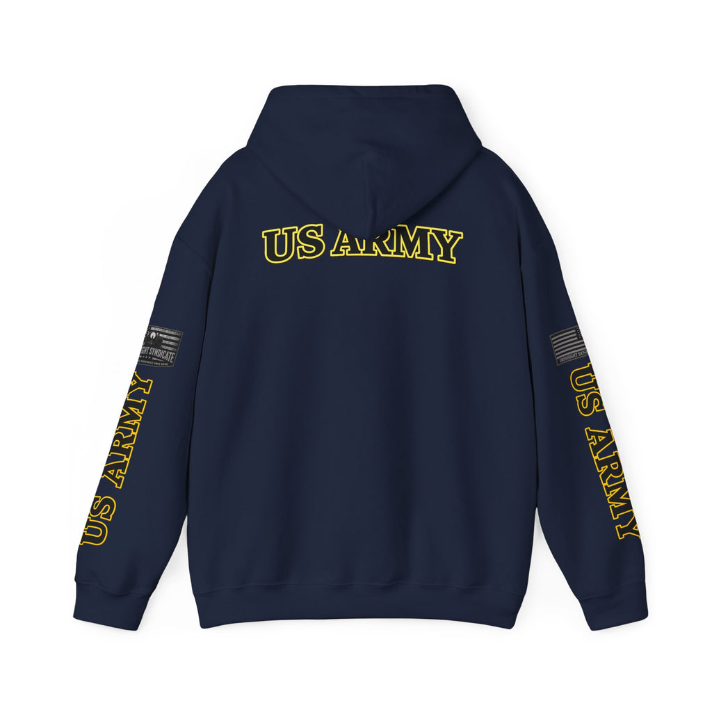 US Army Veteran Crest Graphic Hoodie – Premium Heavyweight Military Pride Sweatshirt