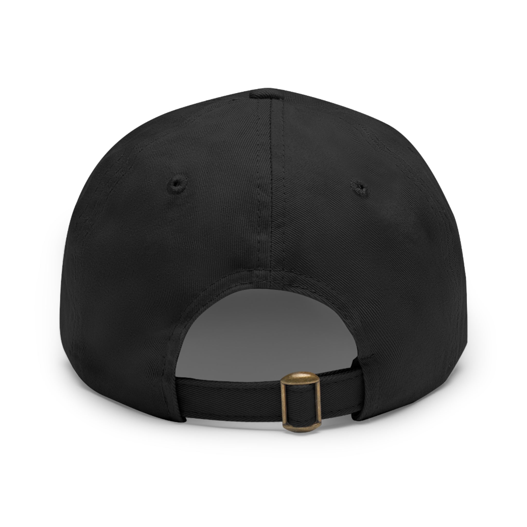 Embroidered Round Leather Patch Dad Hat – Ironsight Syndicate Logo