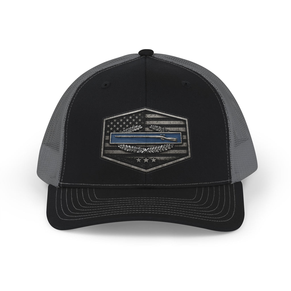 CIB Snapback Trucker Hat | Patriotic USA Snapback Mesh Cap for Veterans & Patriots