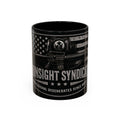 Tactical Coffee Mug — 'Ironsight Syndicate' Black Accent Military Flag Design (11/15oz)