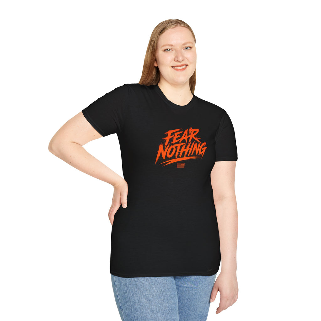 Fear Nothing (Orange) Military-Inspired Graphic T-Shirt | Ironsight Syndicate