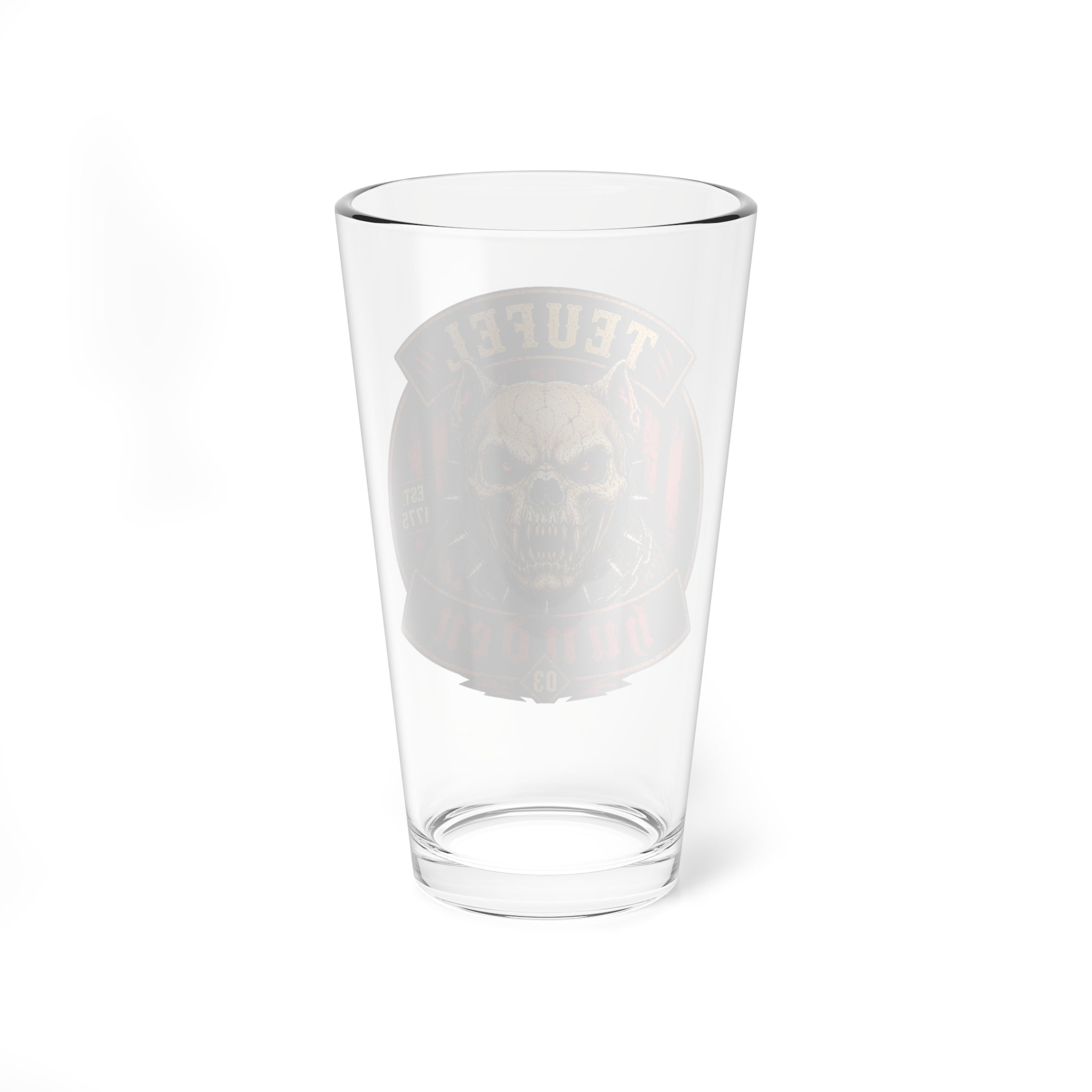 Teufel Hunden Pint Glass — 16oz Gothic Beer Pint
