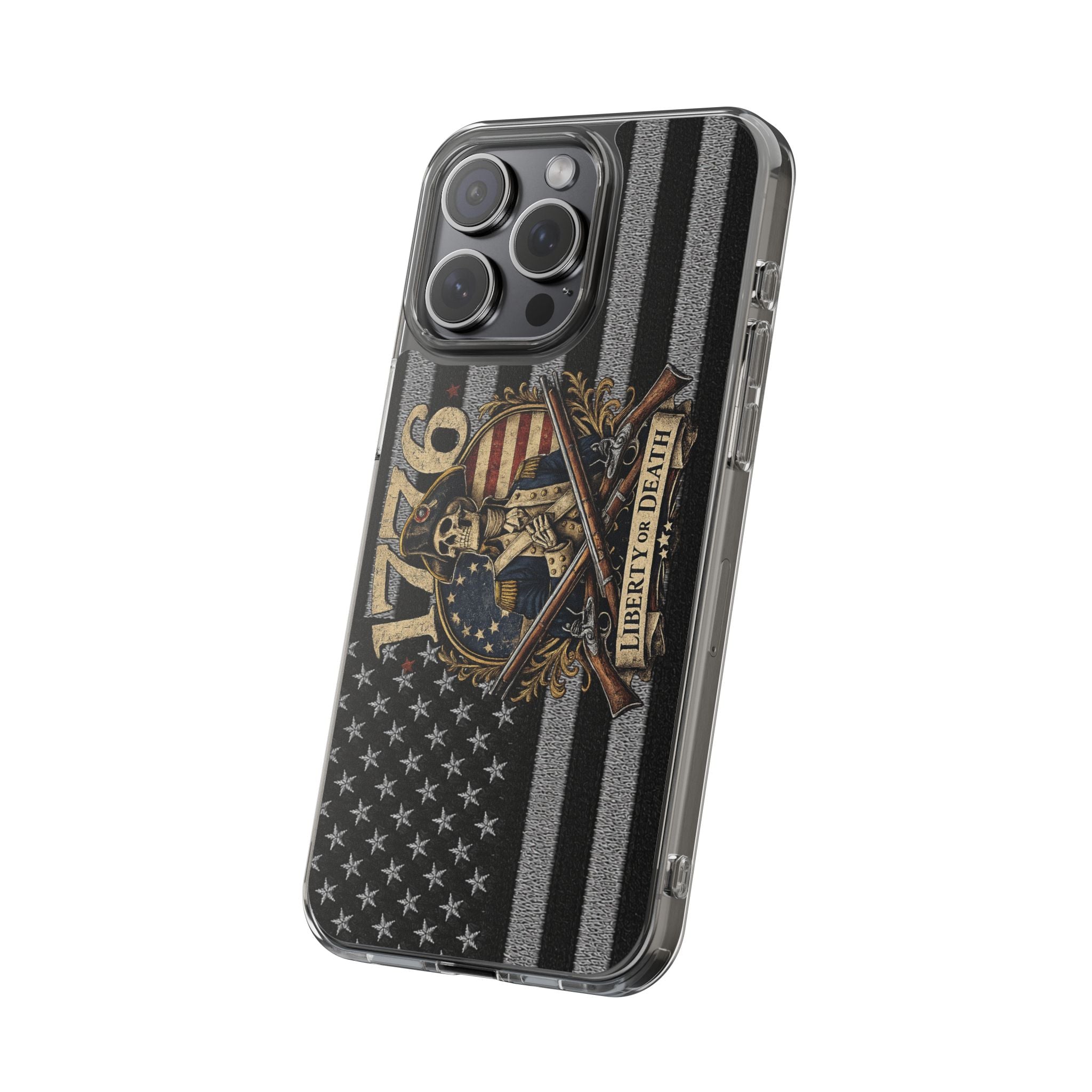 1776 commemorative Clear Impact-Resistant Phone Case