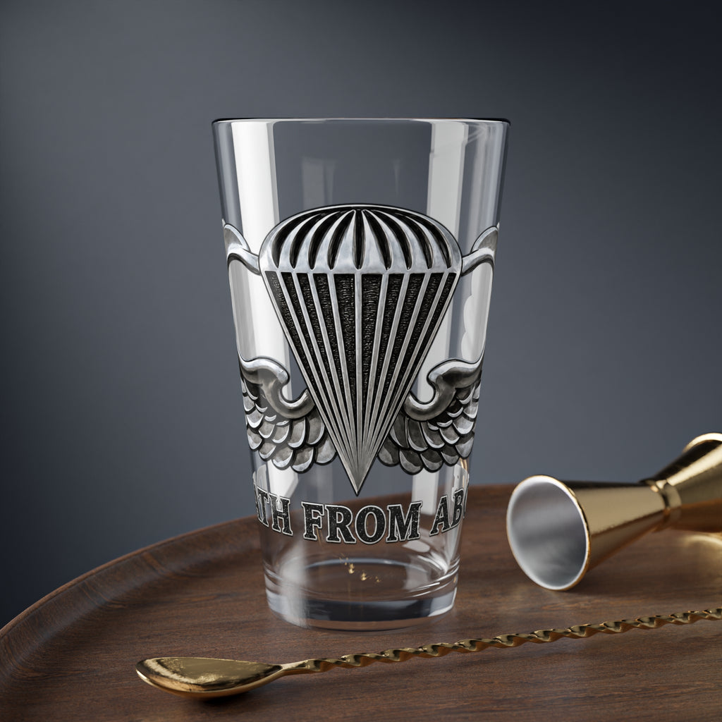 Paratrooper Wings -Airborne- Death From Above -16oz Beer Pint