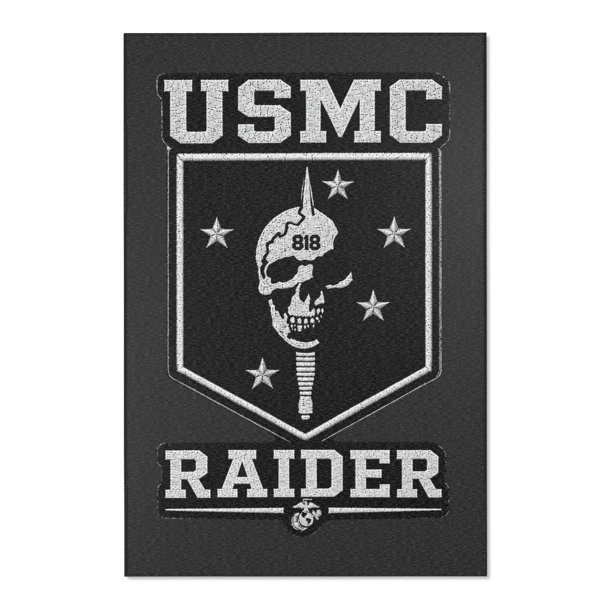 USMC Raider Area Rug — Military Honor Floor Mat — Marine Veteran Home Decor — Ironsight Syndicate - 3