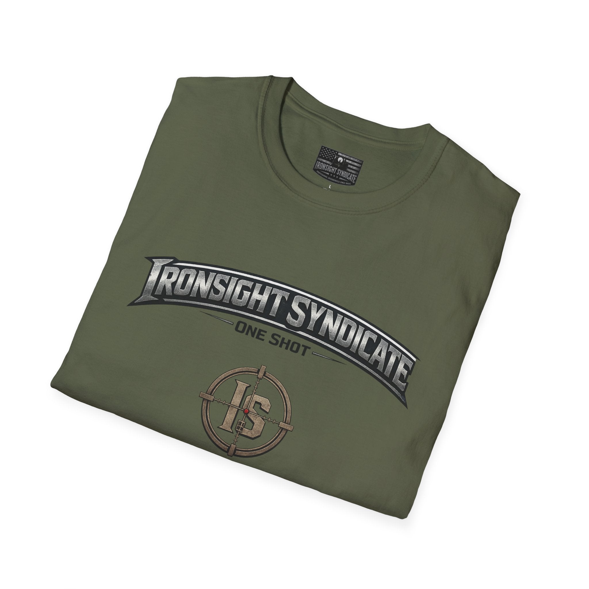 Red White and Blue Ironsight Syndicate T-Shirt, Adult (13 and up), unisex