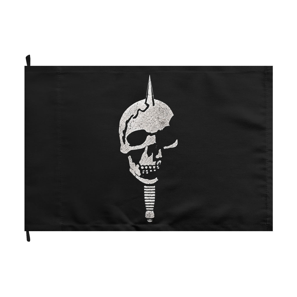 Double-Sided Military Skull Emblem Banner