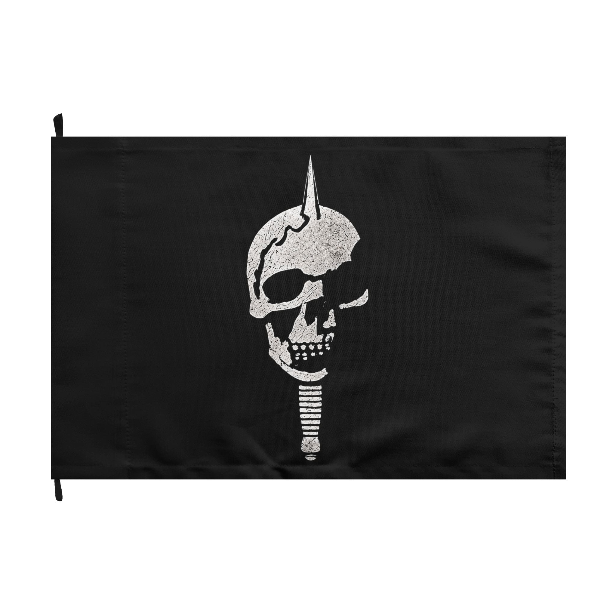 Double-Sided Military Skull Emblem Banner