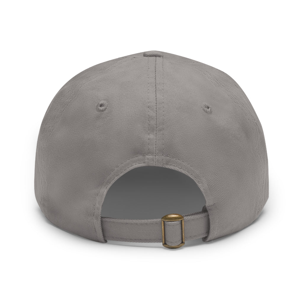 Embroidered Round Leather Patch Dad Hat – Ironsight Syndicate Logo