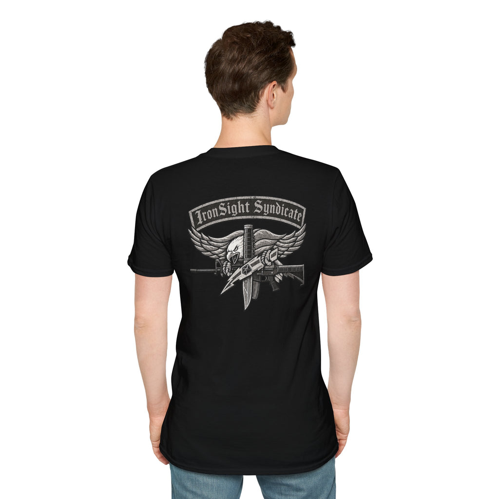 SWAT Eagle T-Shirt — "IronSight Syndicate"  T-Shirt | Patriotic Military Graphic Tee for Veterans & Patriots, Adult (13 and up), unisex