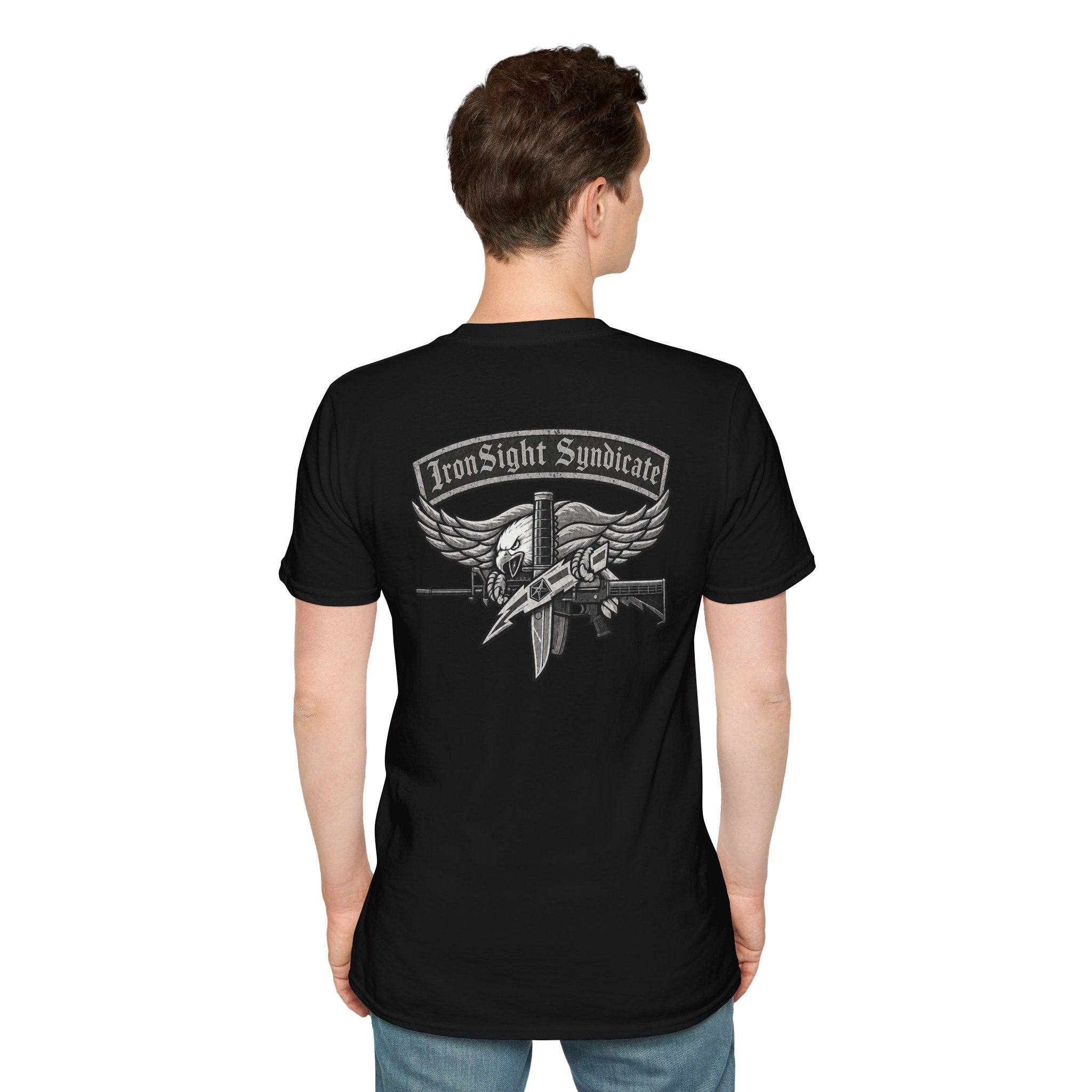 SWAT Eagle T-Shirt — "IronSight Syndicate"  T-Shirt | Patriotic Military Graphic Tee for Veterans & Patriots, Adult (13 and up), unisex